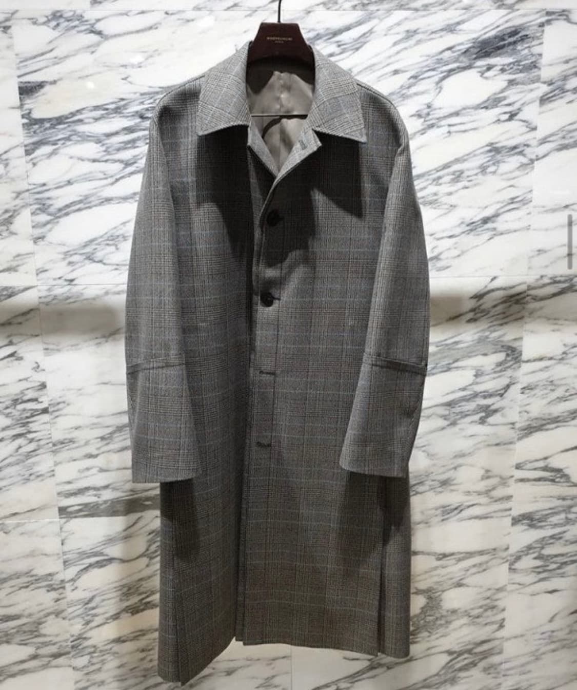 (48) 20ss 우영미 턴업체크 맥코트 상품이미지5