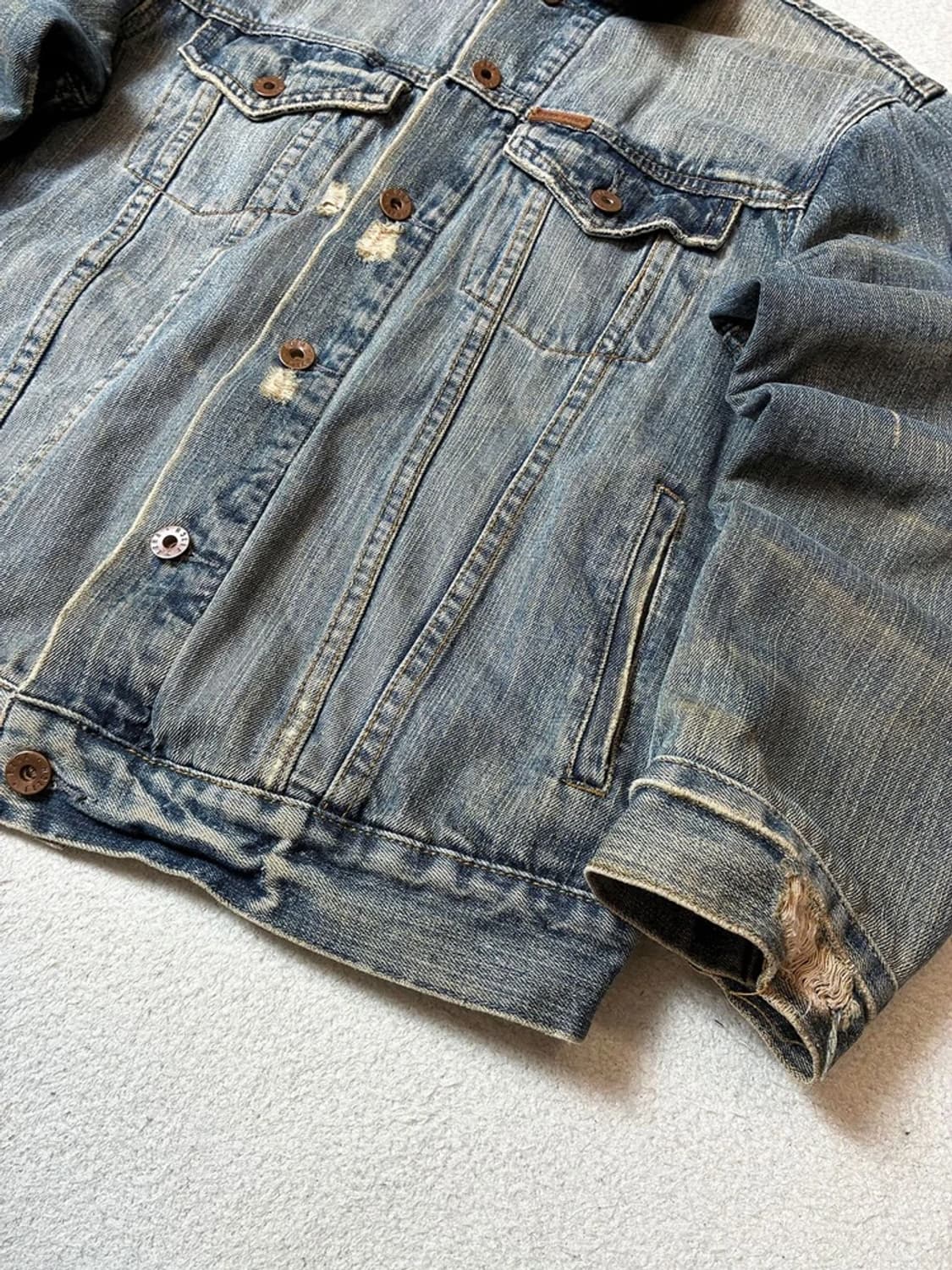 Ezra Fitch 90's 올드 빈티지드 데님 자켓 PN7689 상품이미지4