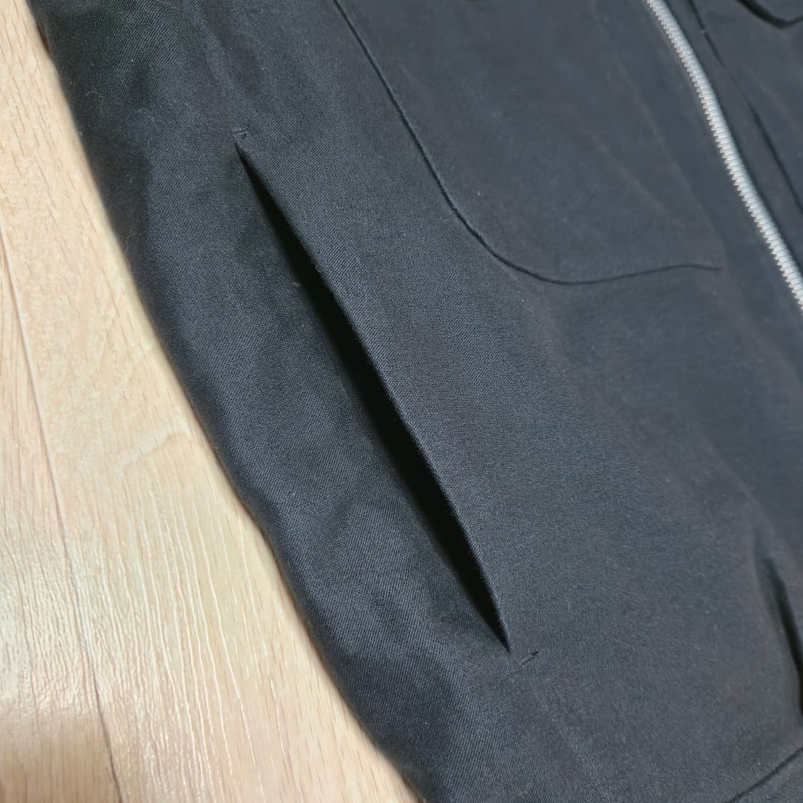 S) BESLOW 블랙 몰스킨 밀리터리 집업 자켓 상품이미지7