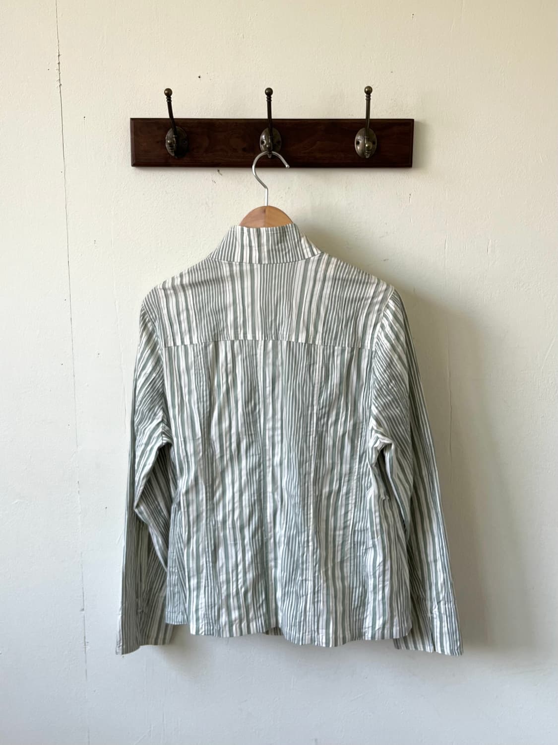 Lady’s Mode 민트 스트라이프 셔츠 자켓 상품이미지3