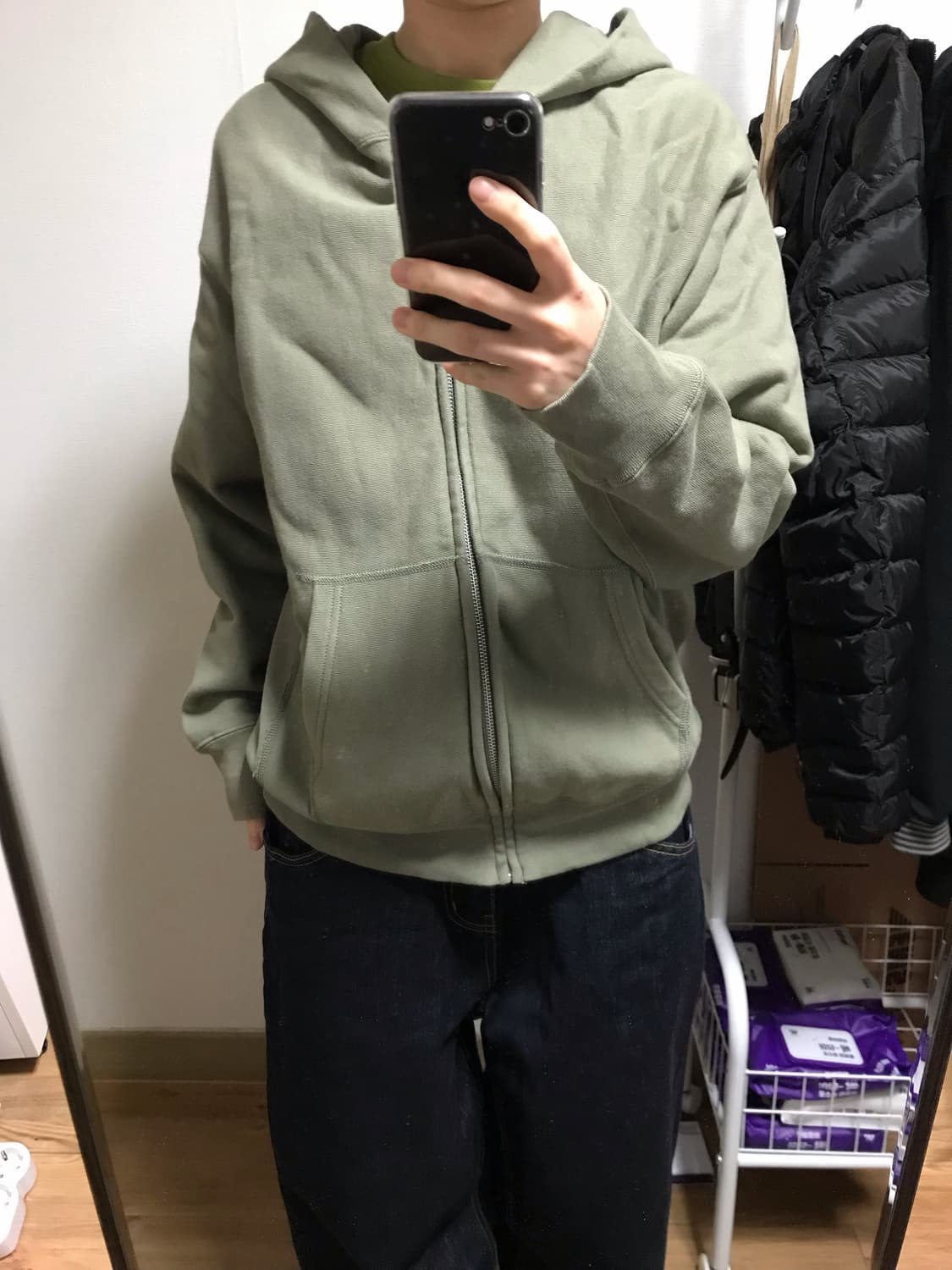 카키스 후드집업 상품이미지1