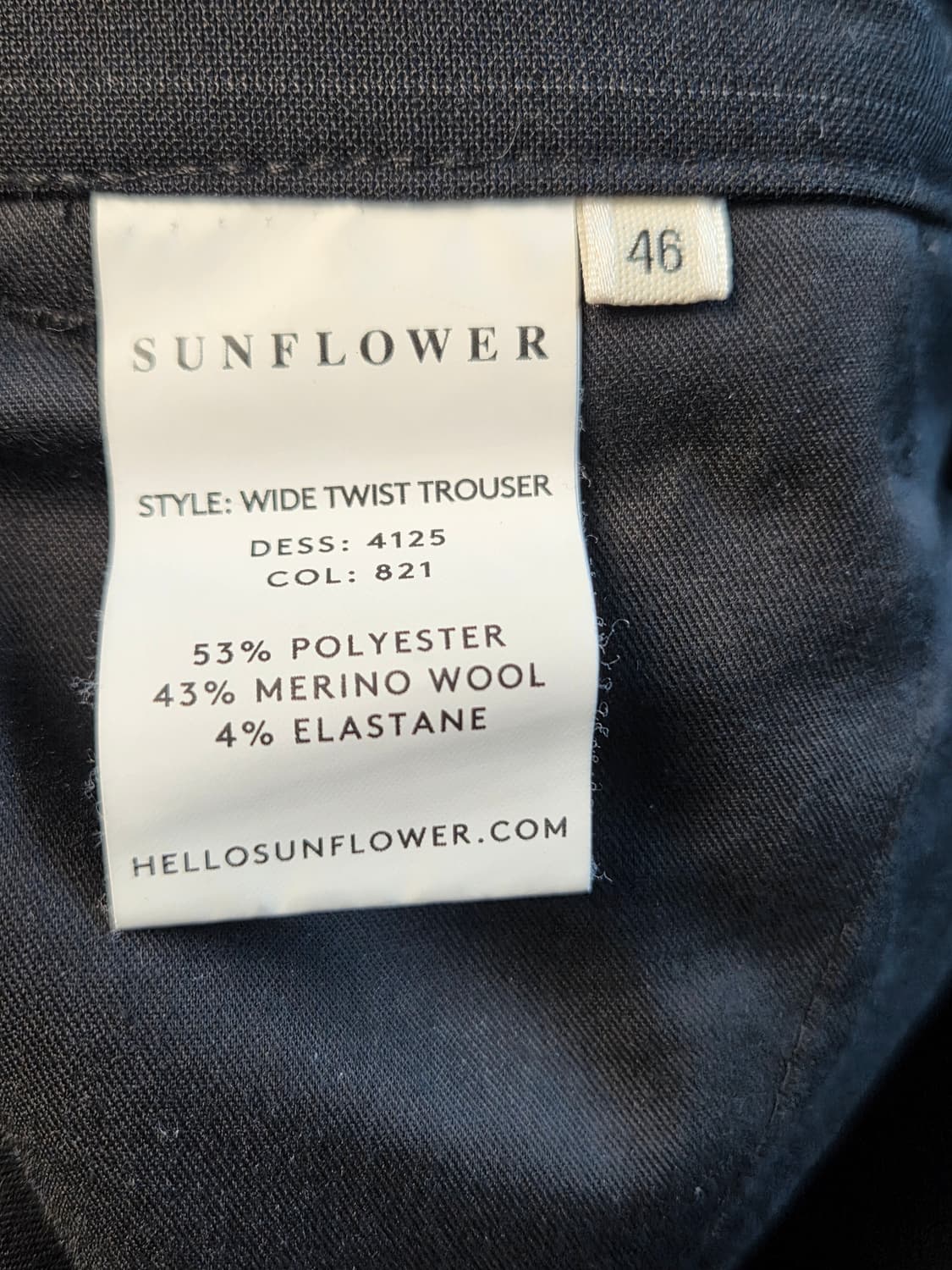 (46) 선플라워 와이드 트위스트 트라우저 앤트러사이트 스트라이프 상품이미지2