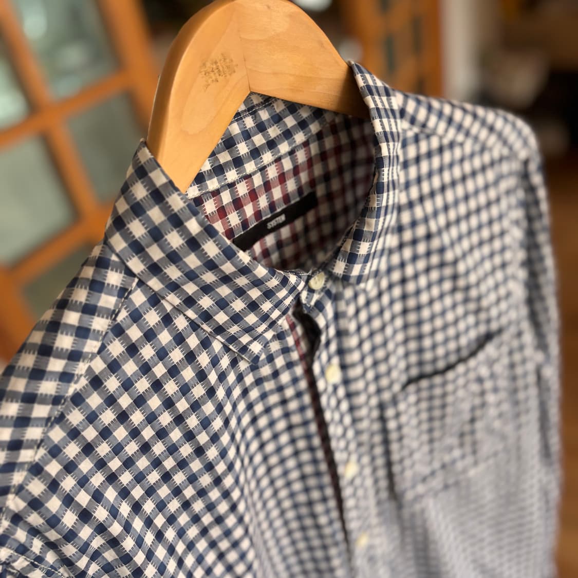 시스템 옴므 슬림 100 체크 셔츠 남방 입체 디테일 15SS 상품이미지4