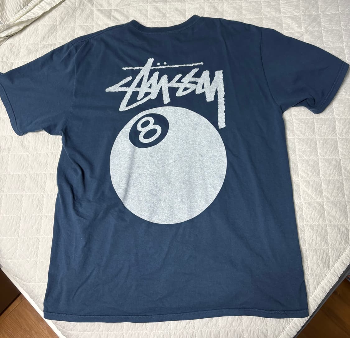 Stussy 8 Ball Pigment Dyed T-Shirt Navy 상품이미지2