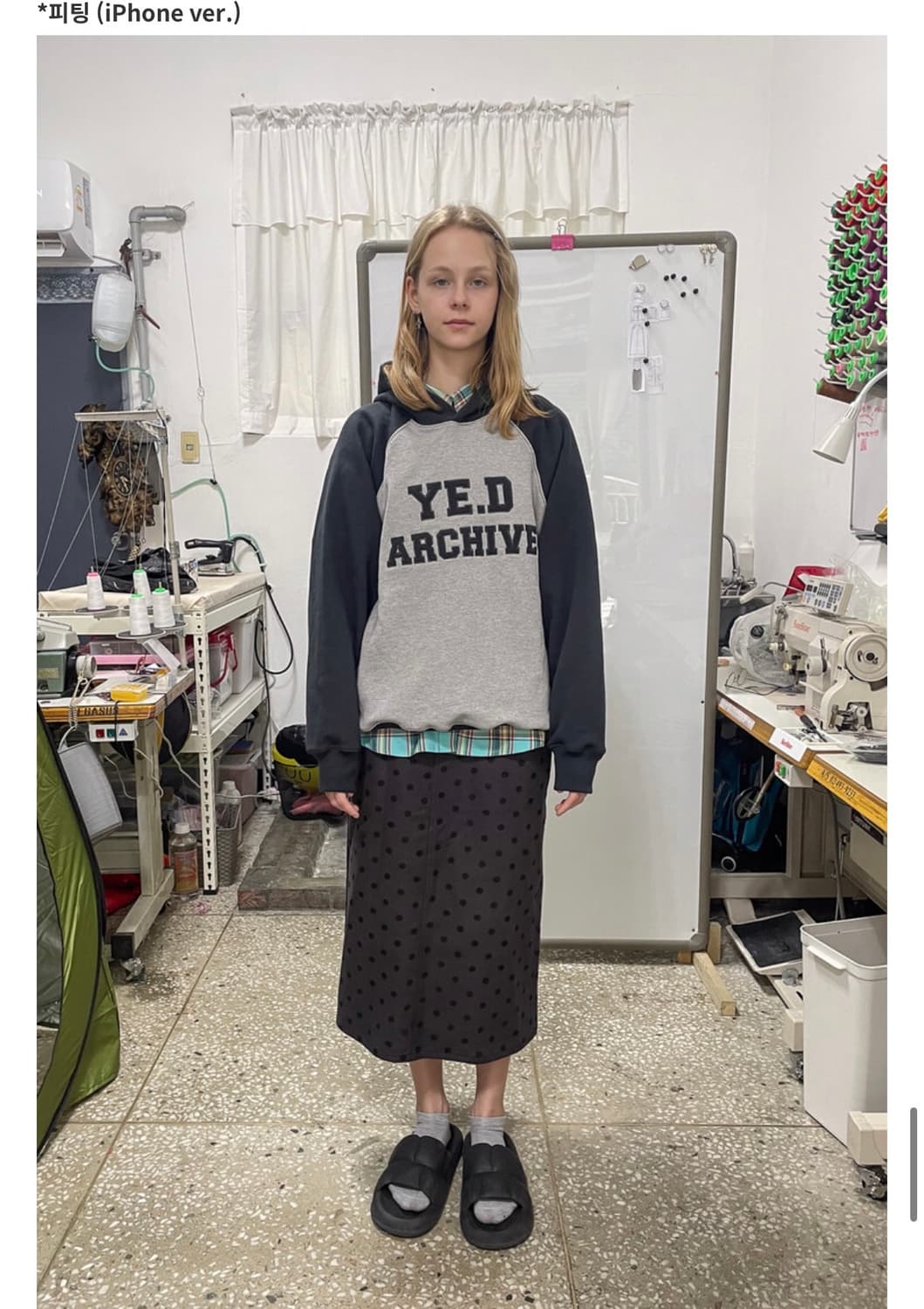 예디 아카이브 DOT LONG SKIRT 상품이미지3