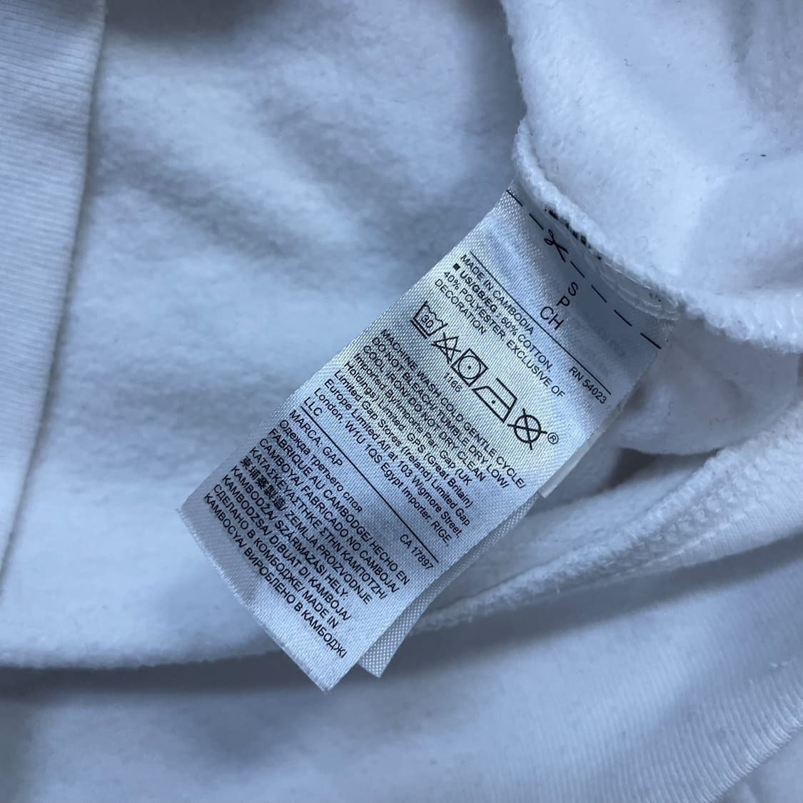 갭 GAP 스펠 로고 후드집업 화이트 상품이미지5