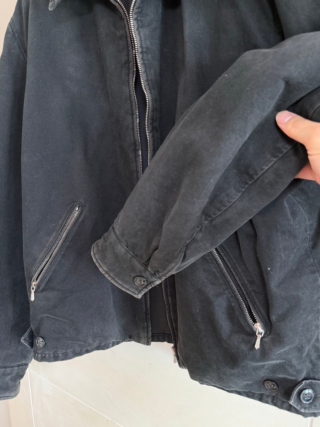 90s agnes B 아네스베 옴므 코튼 스윙 자켓 상품이미지3