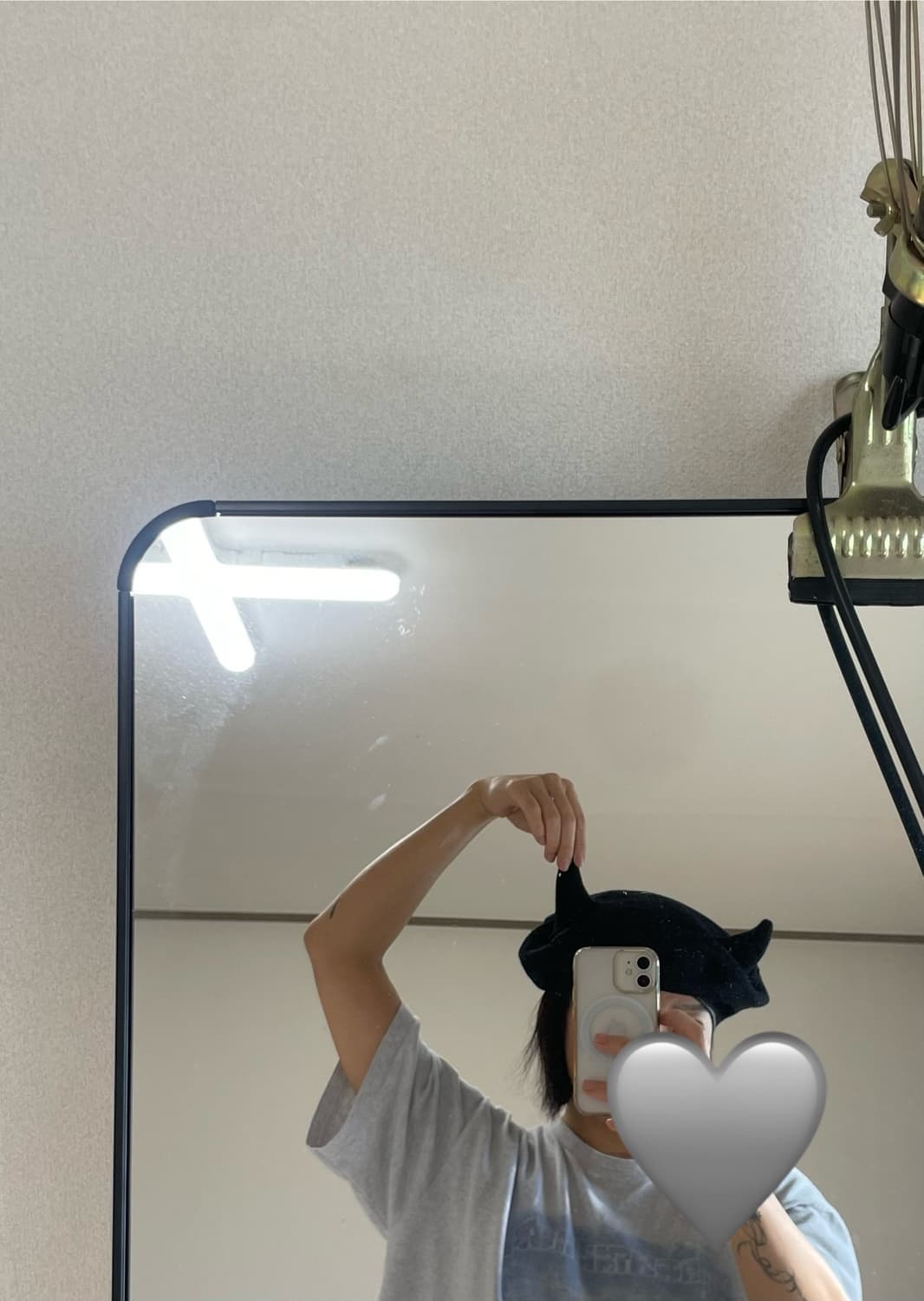 Ktz 베레모 뿔 악마 블랙모자 상품이미지3