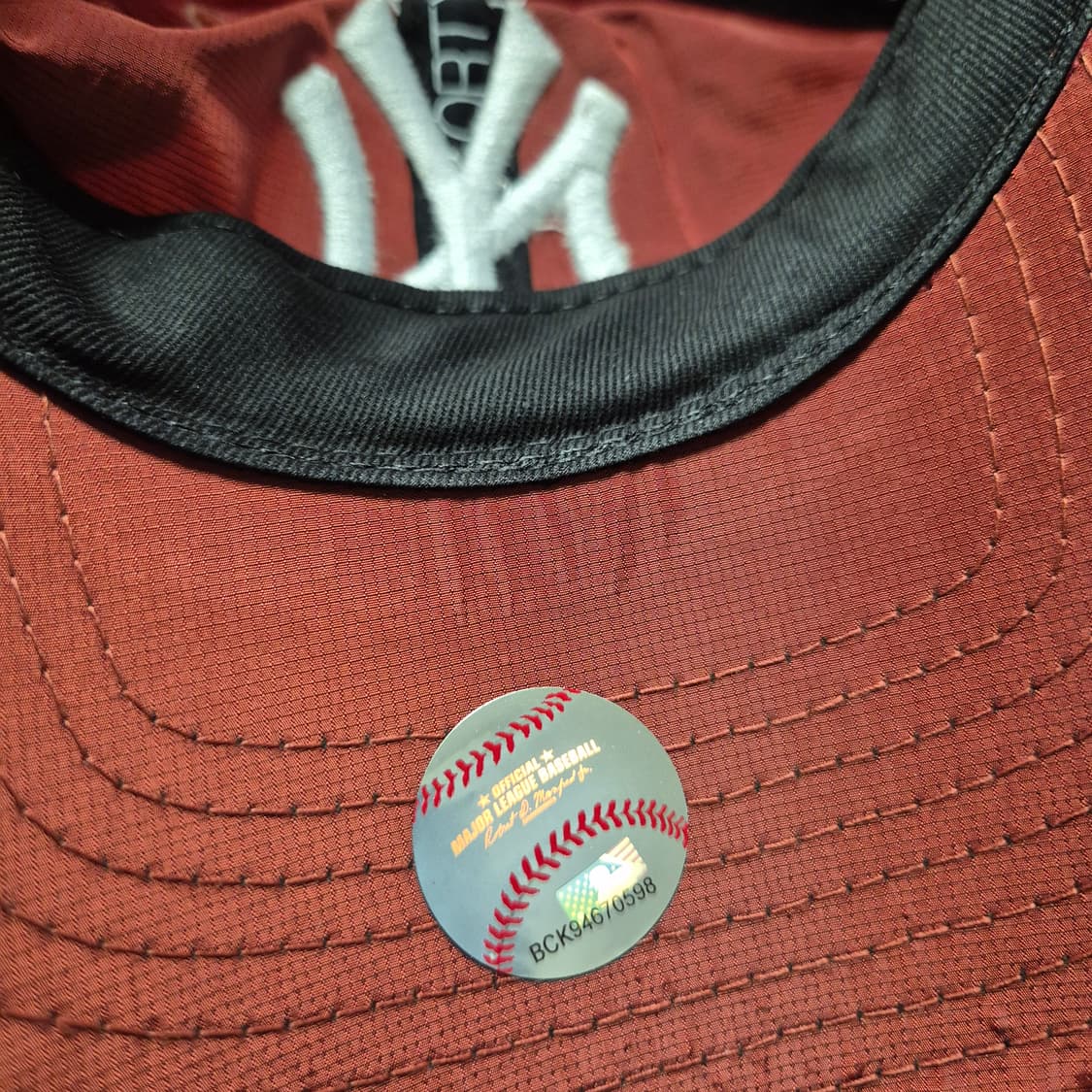 MLB 뉴욕 양키스 나일론 메탈 언스트럭쳐 볼캡 레드 상품이미지3