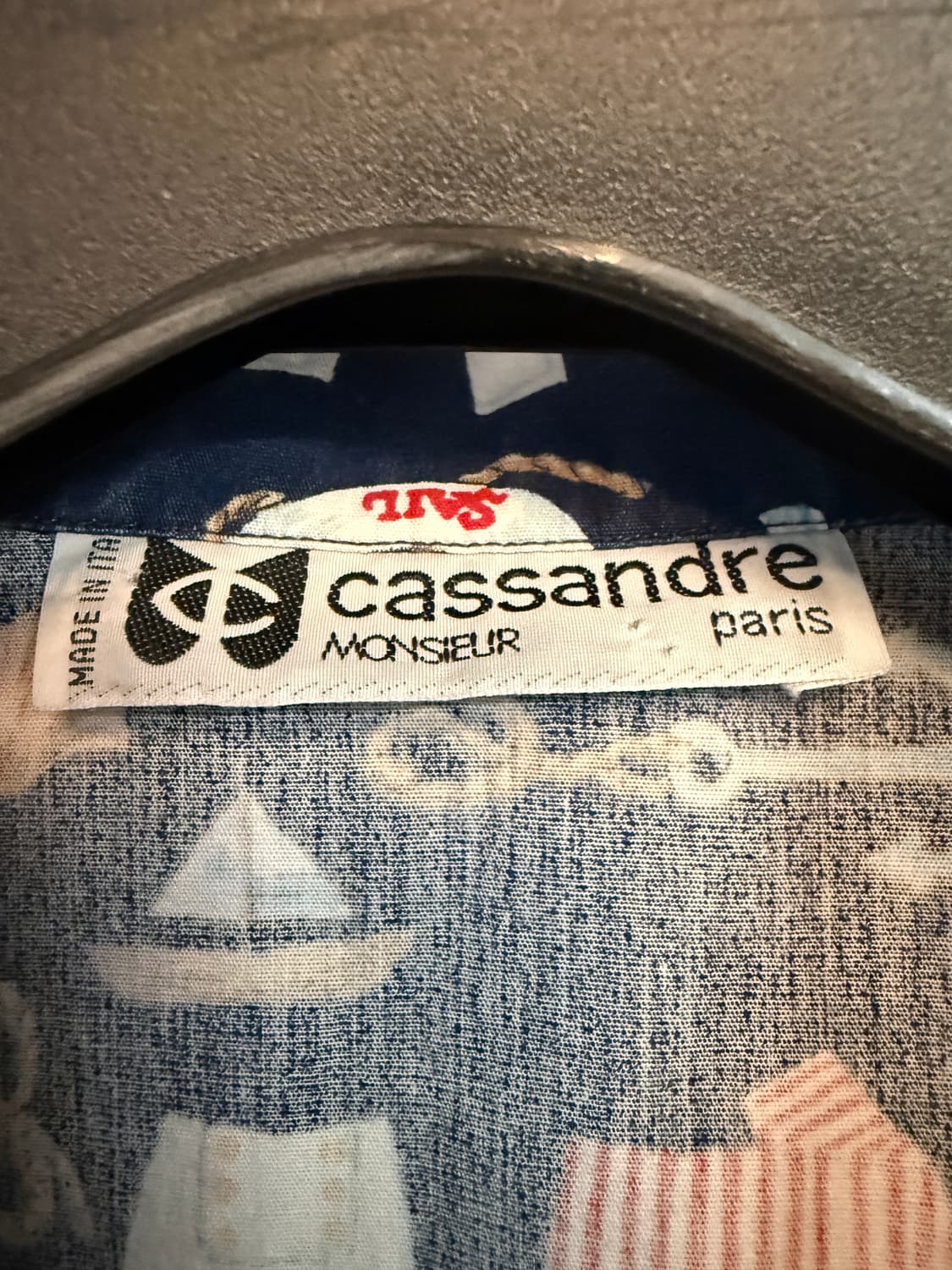 90s Cassandre Paris 마린 패턴 셔츠 상품이미지2
