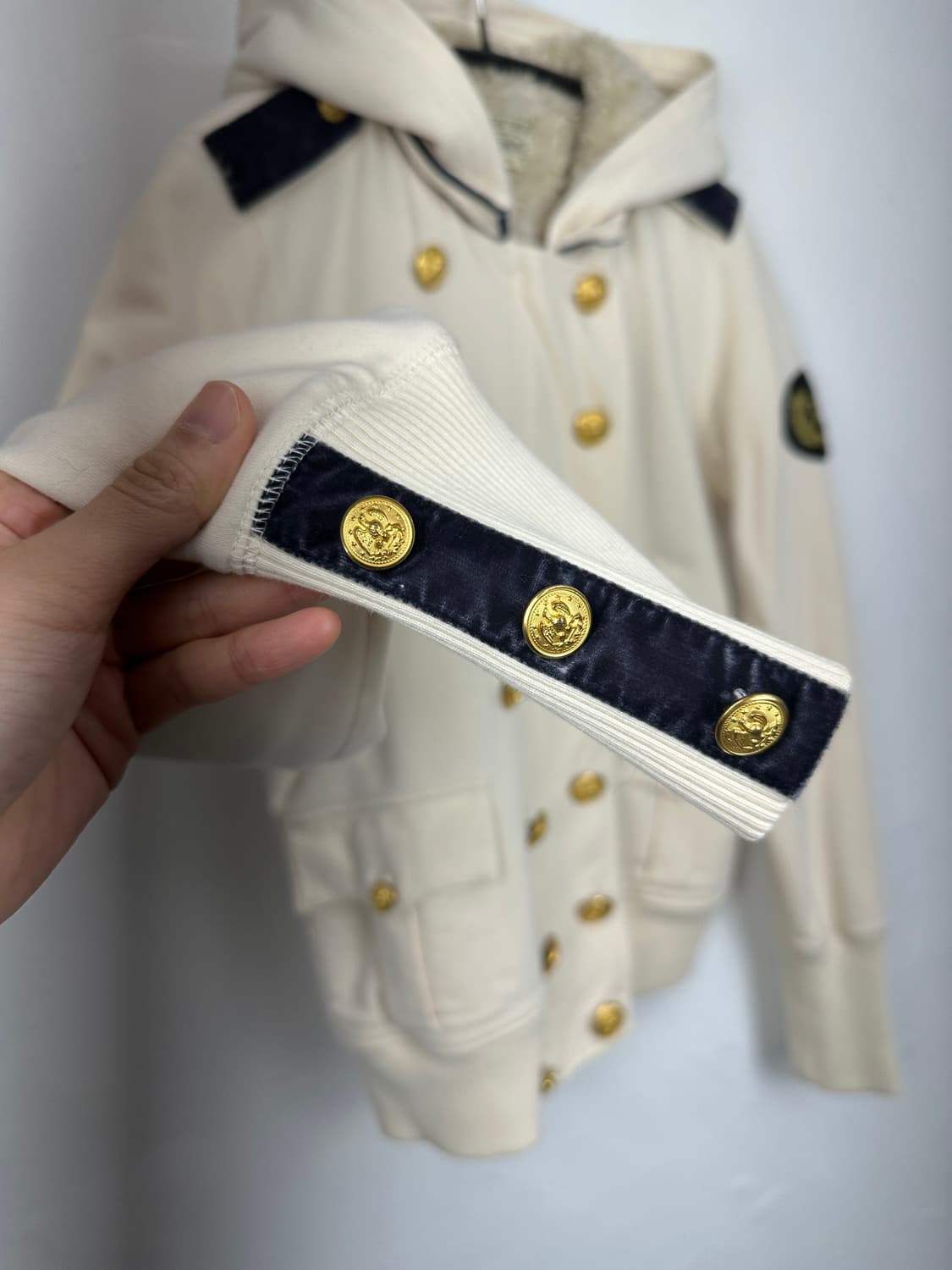 POLO 00s Napoleon velour trimming hoodie 상품이미지4