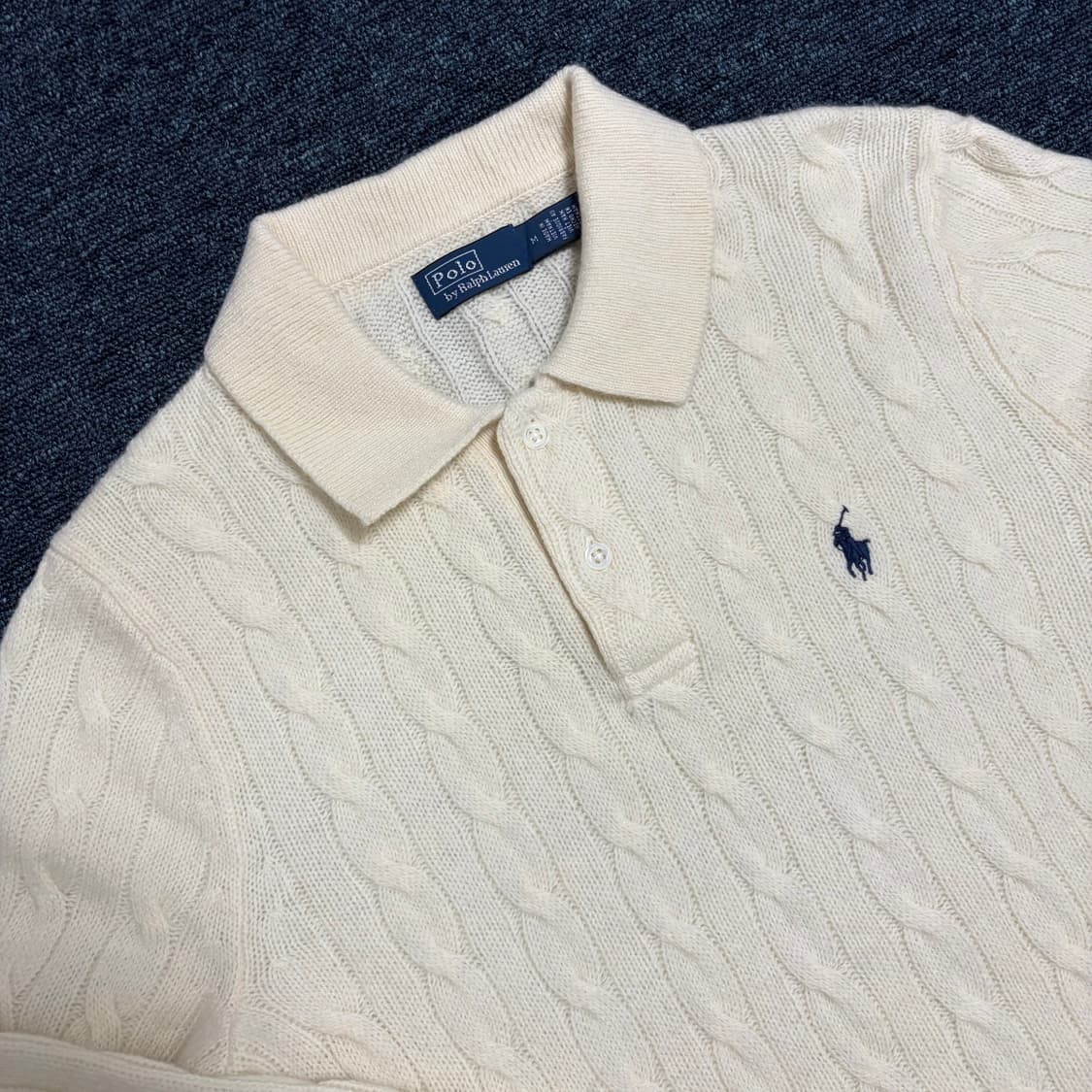 폴로 랄프로렌 울 캐시미어 꽈배기 니트 상품이미지3