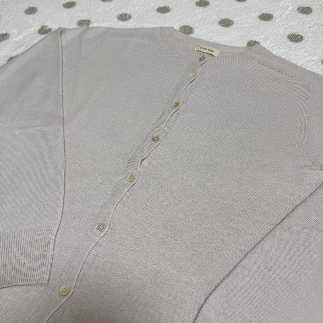 comehere 라벤더핑크 홀가먼트 가디건 상품이미지4