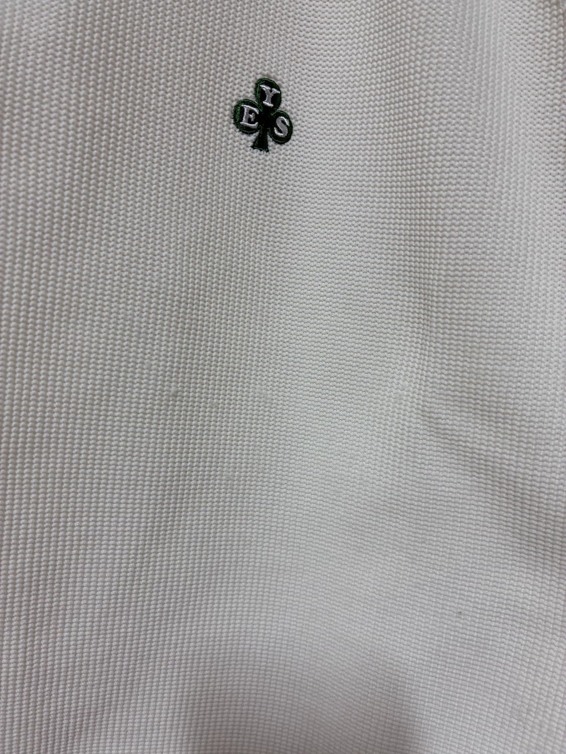 예스아이씨 Y.E.S Knit PK Shirts White 니트피케이셔츠 상품이미지5