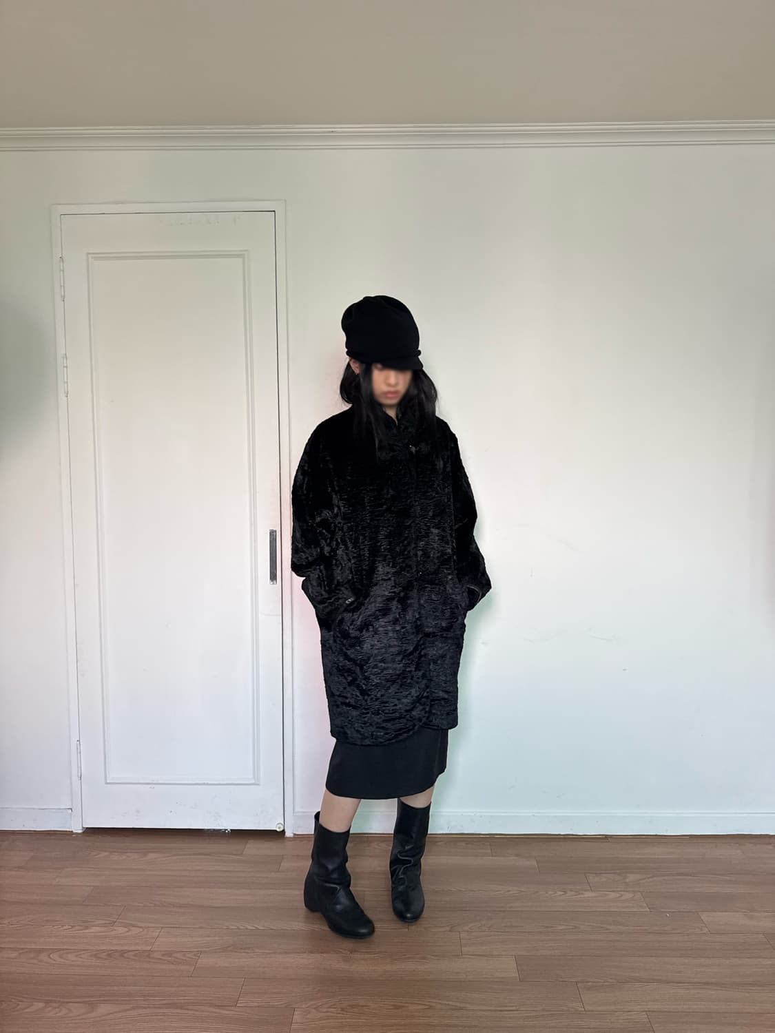 차이나 넥 카라 코트 상품이미지4