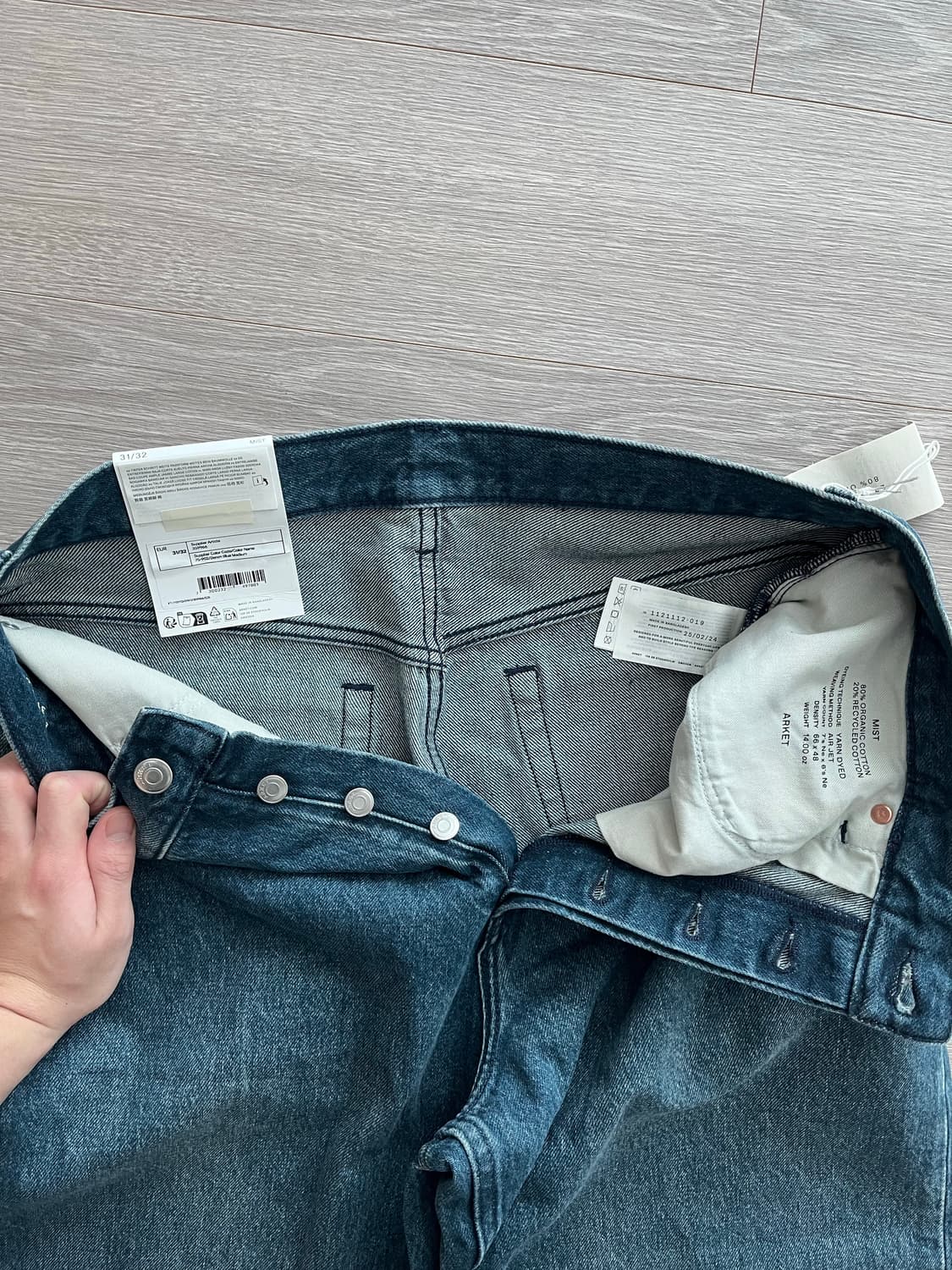 (새상품) 아르켓 arket mist 워싱 데님 팬츠 상품이미지4