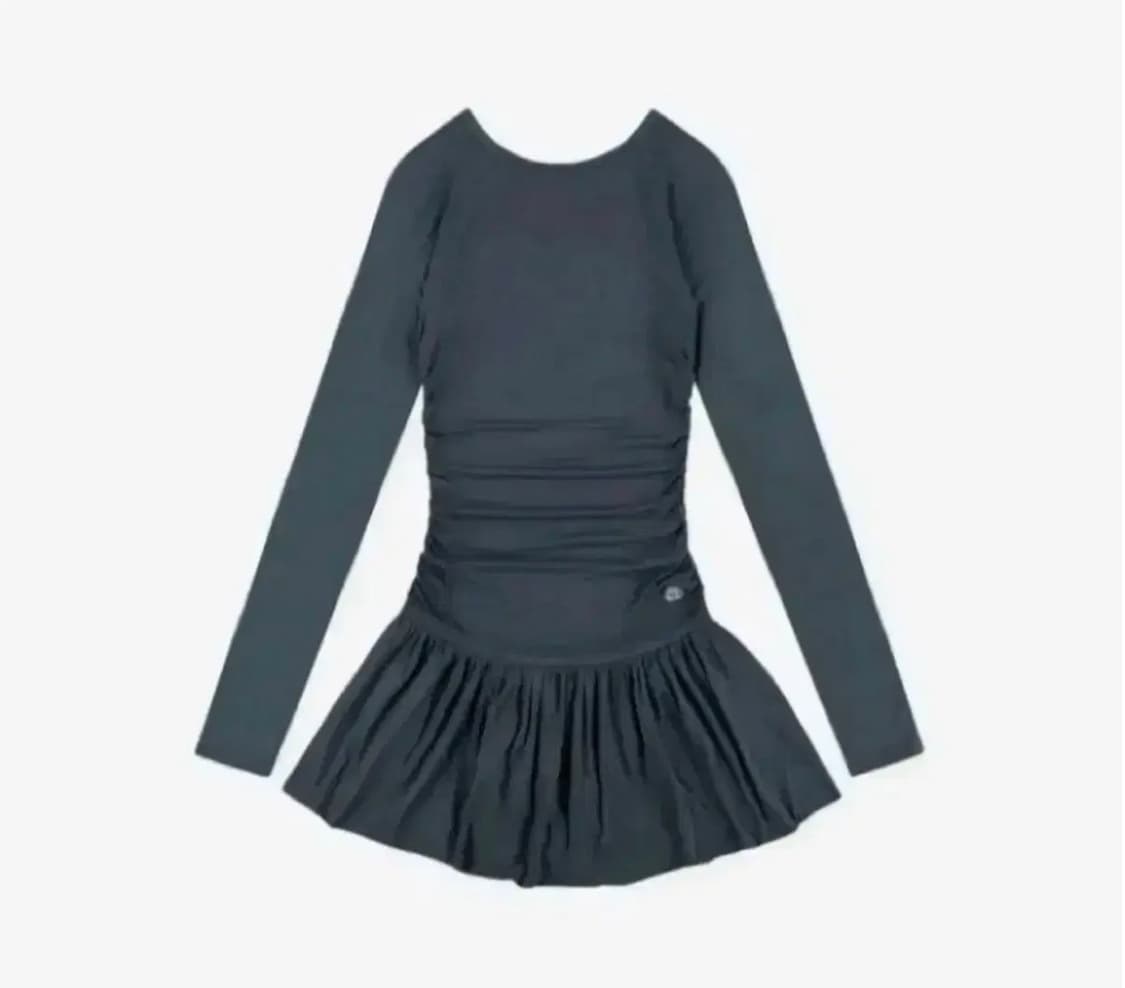 코이세이오 원피스 드레이핑 드레스 블루 그레이 판매 상품이미지1