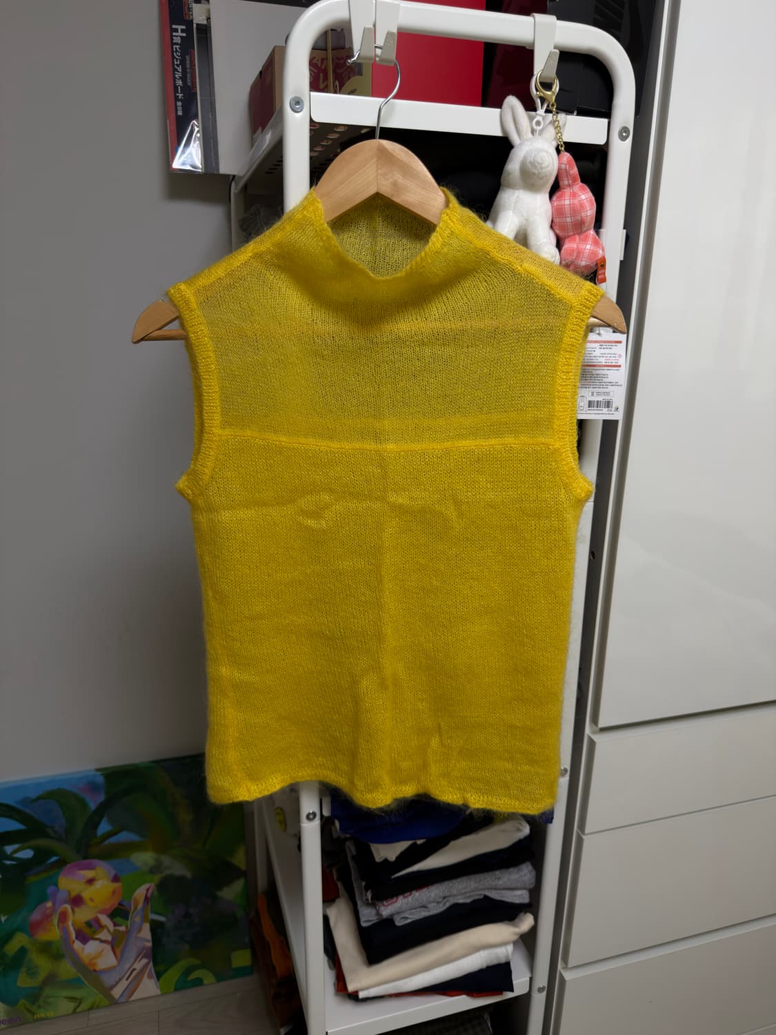 하프넥 니트 슬리브리스 상품이미지1