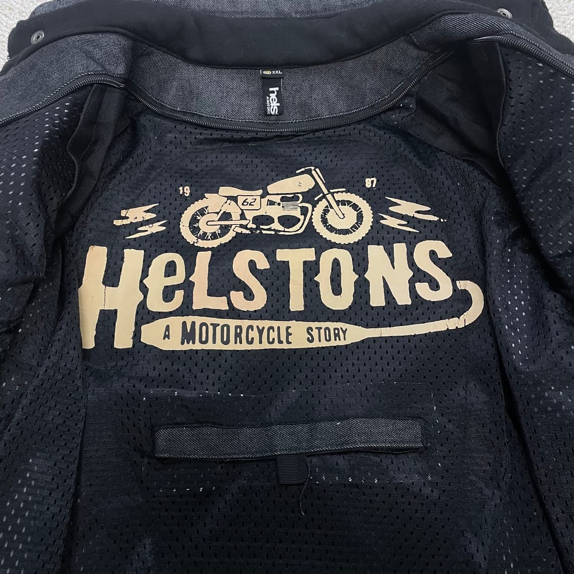 헬스톤스 Helstons 윈스턴 코튼 데님 레더 자켓  상품이미지6