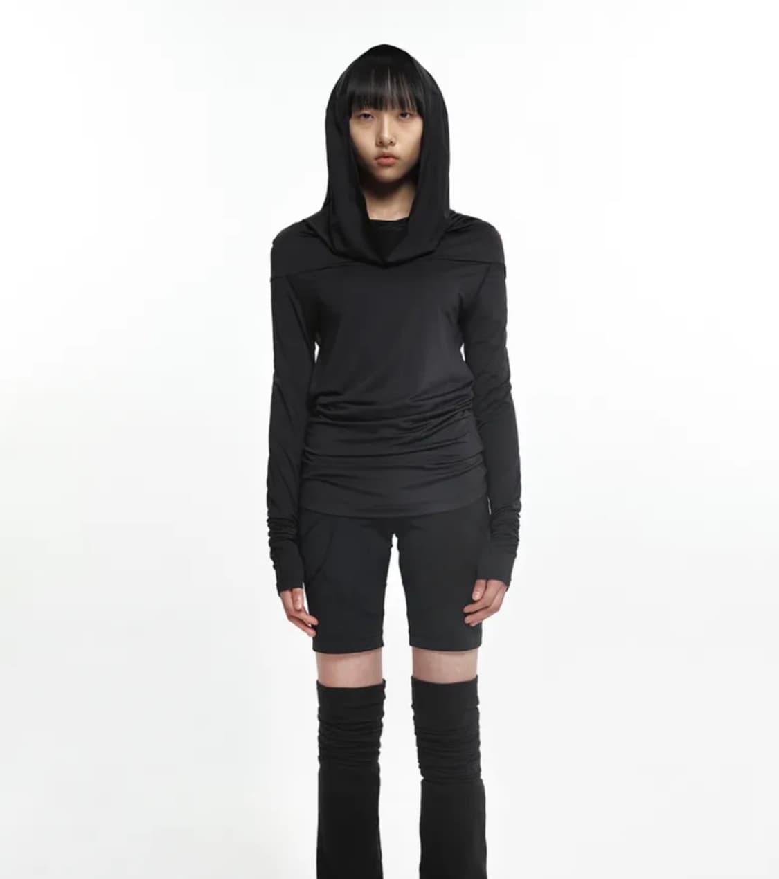 나체 DRAPING LONG SLEEVE BLACK 상품이미지1