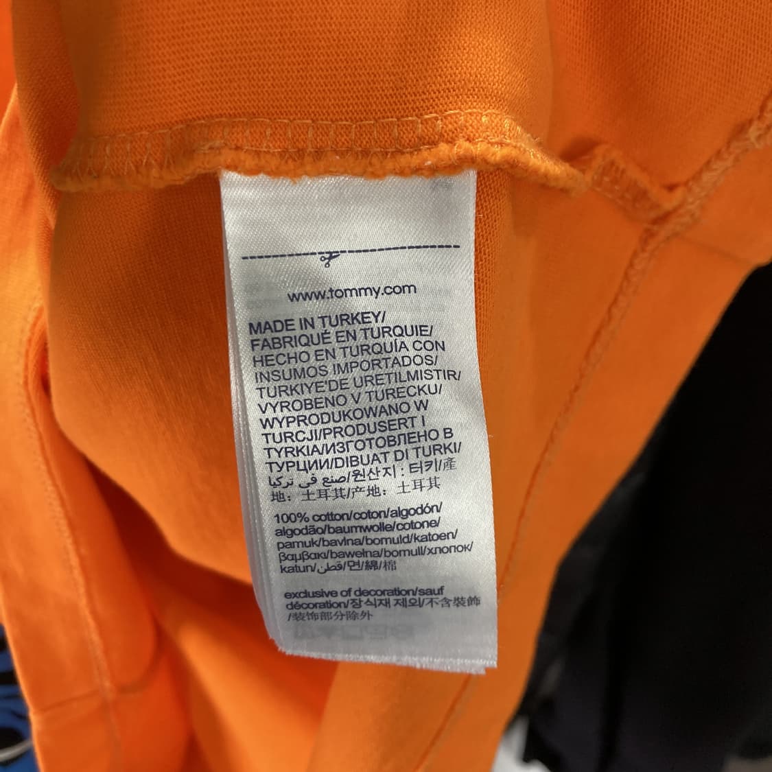 타미힐피거 남성반팔티 주황 M 상품이미지5