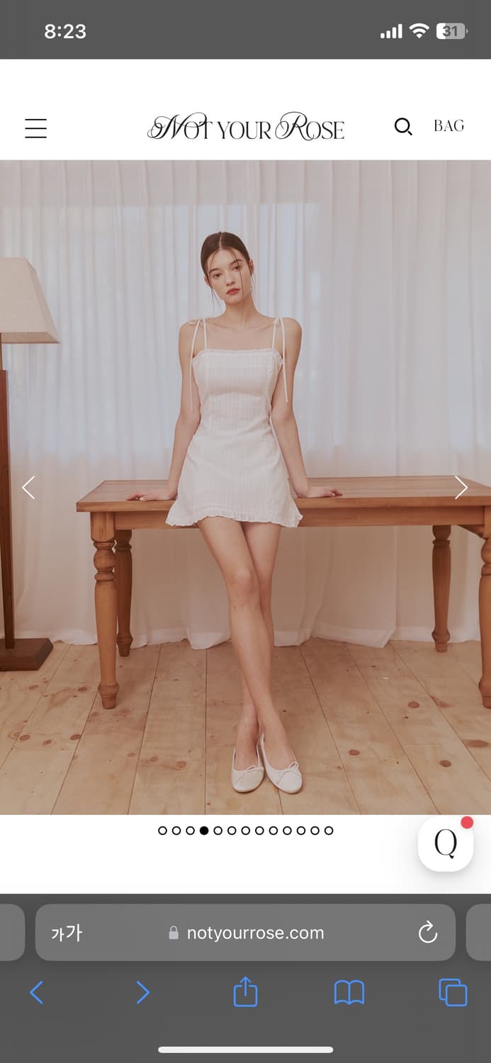 낫유어로즈 레이스 프릴 미니 원피스 상품이미지1