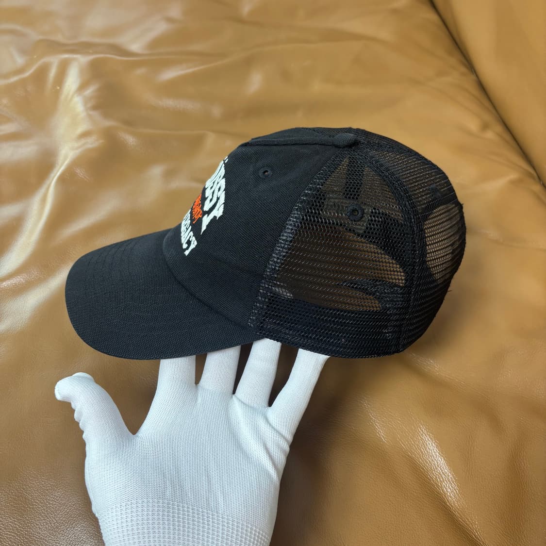 스투시 아워레가시 6패널 볼캡 모자 메쉬 워시드 블랙 상품이미지4