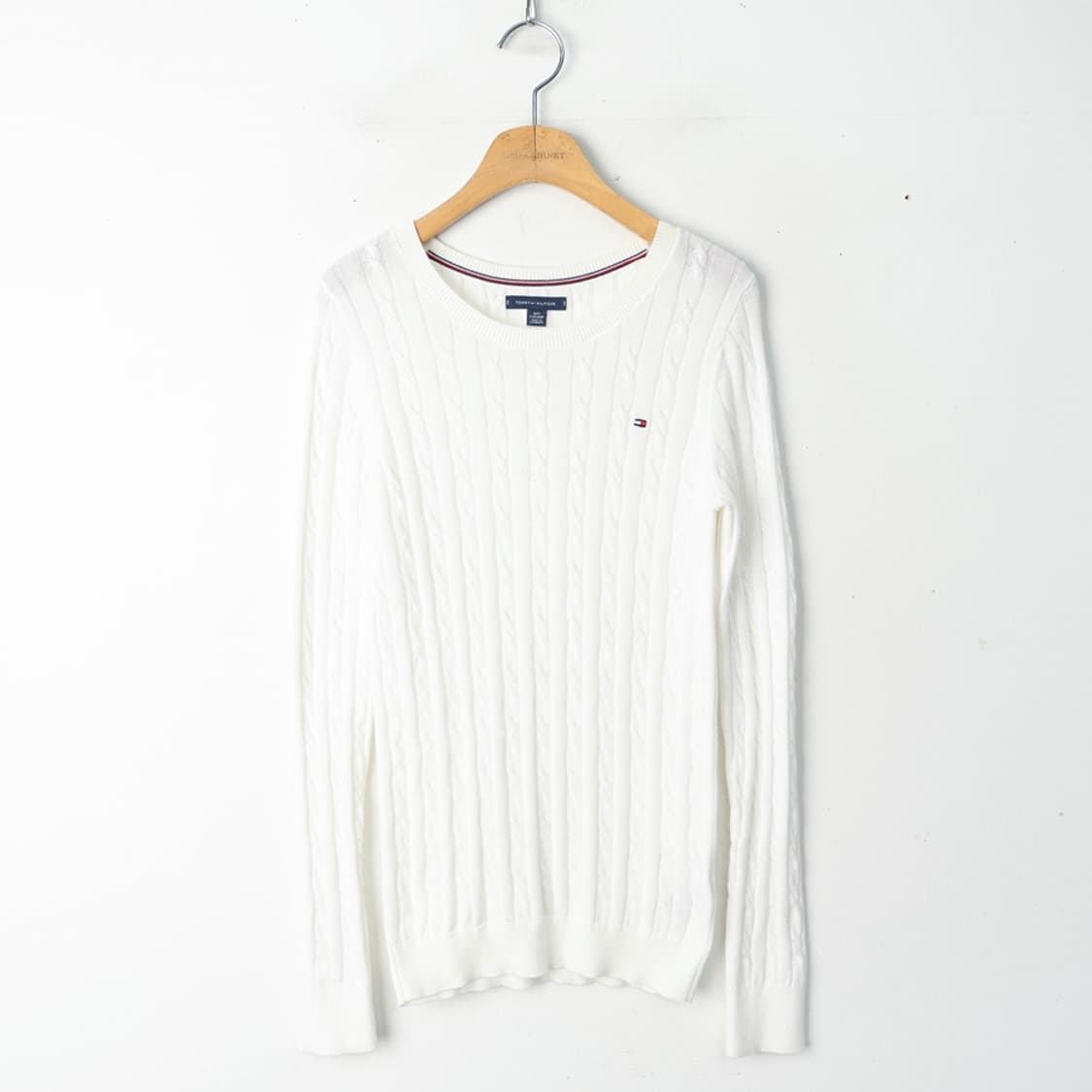 44/타미 코튼 케이블 니트티  상품이미지1