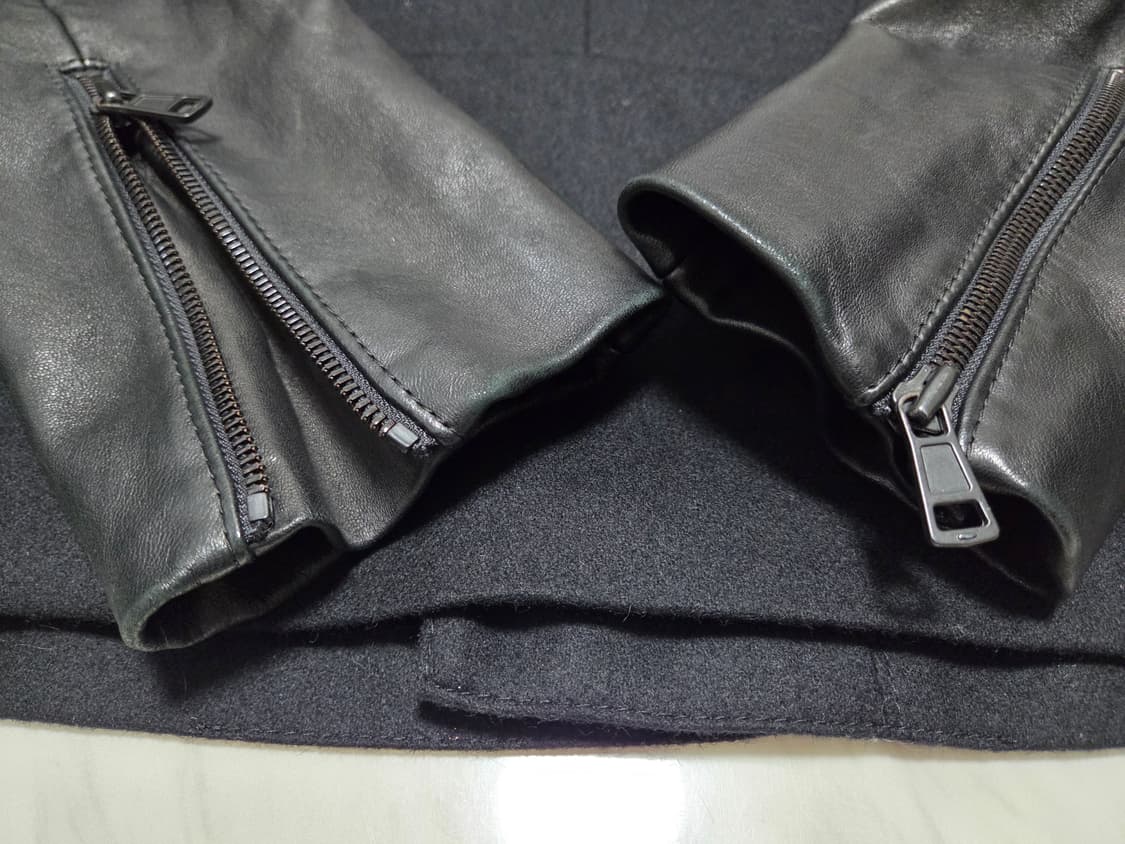 준지 팔가죽 라이더 자켓 상품이미지6