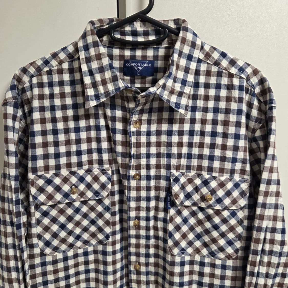Comfortable one 재팬 체크 셔츠 L(100) 상품이미지2