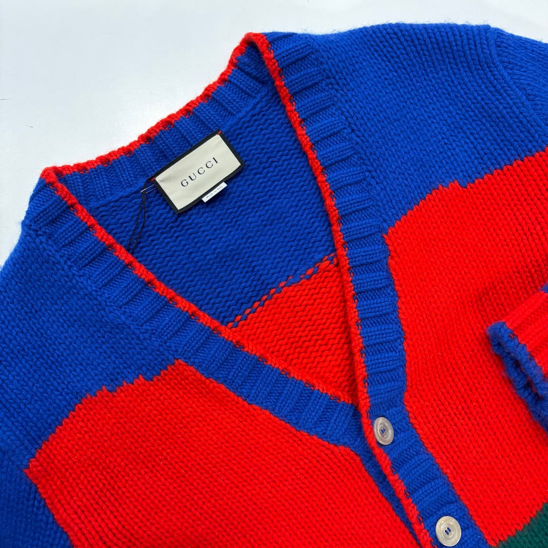 [XS] 구찌 오버사이즈 컬러블록 니트 가디건 B274 상품이미지3