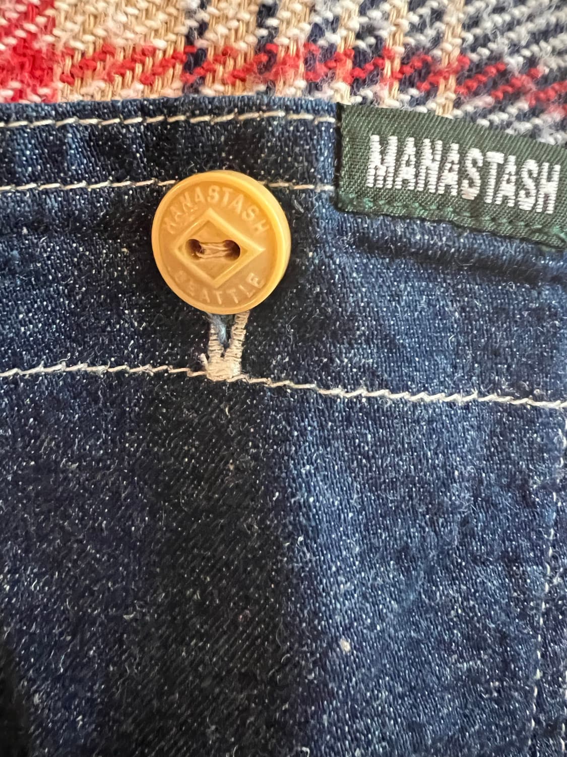 마나스타시 (MANASTASH)긴소매 체크 셔츠원피스 상품이미지5