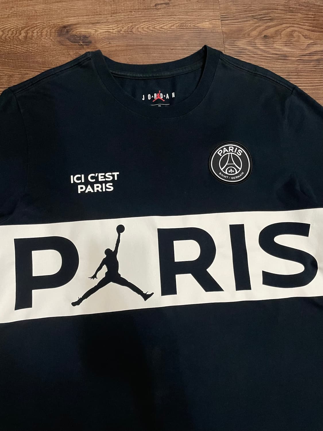 2019 조던 PSG 한정판 파리생제르망 숏슬리브 반팔 블랙 상품이미지3