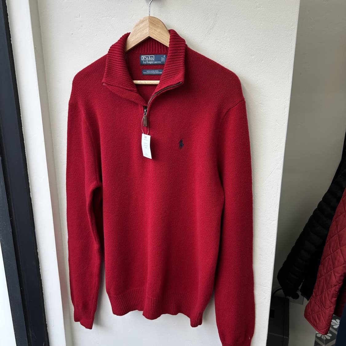 15668 - 폴로 랄프로렌 레드 반집업 울 니트 (램스 울 100%) 상품이미지2