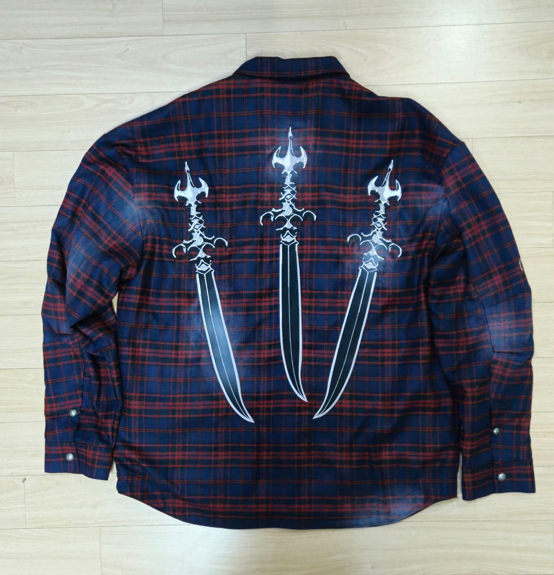 떠그클럽 아랍 소드 플란넬 셔츠 레드 사이즈3 상품이미지2