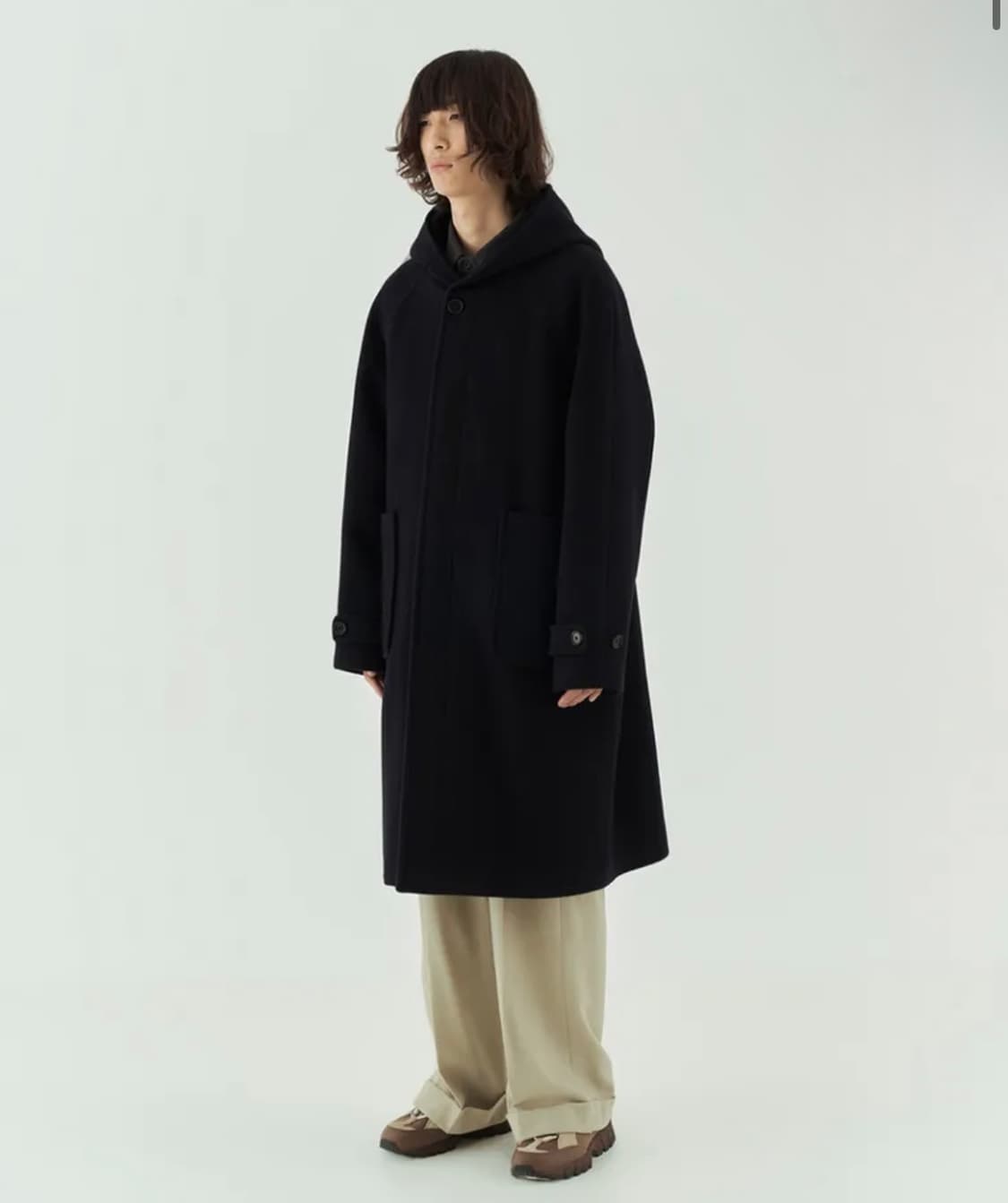 노드아카이브 후드 코트 네이비 2사이즈 상품이미지1