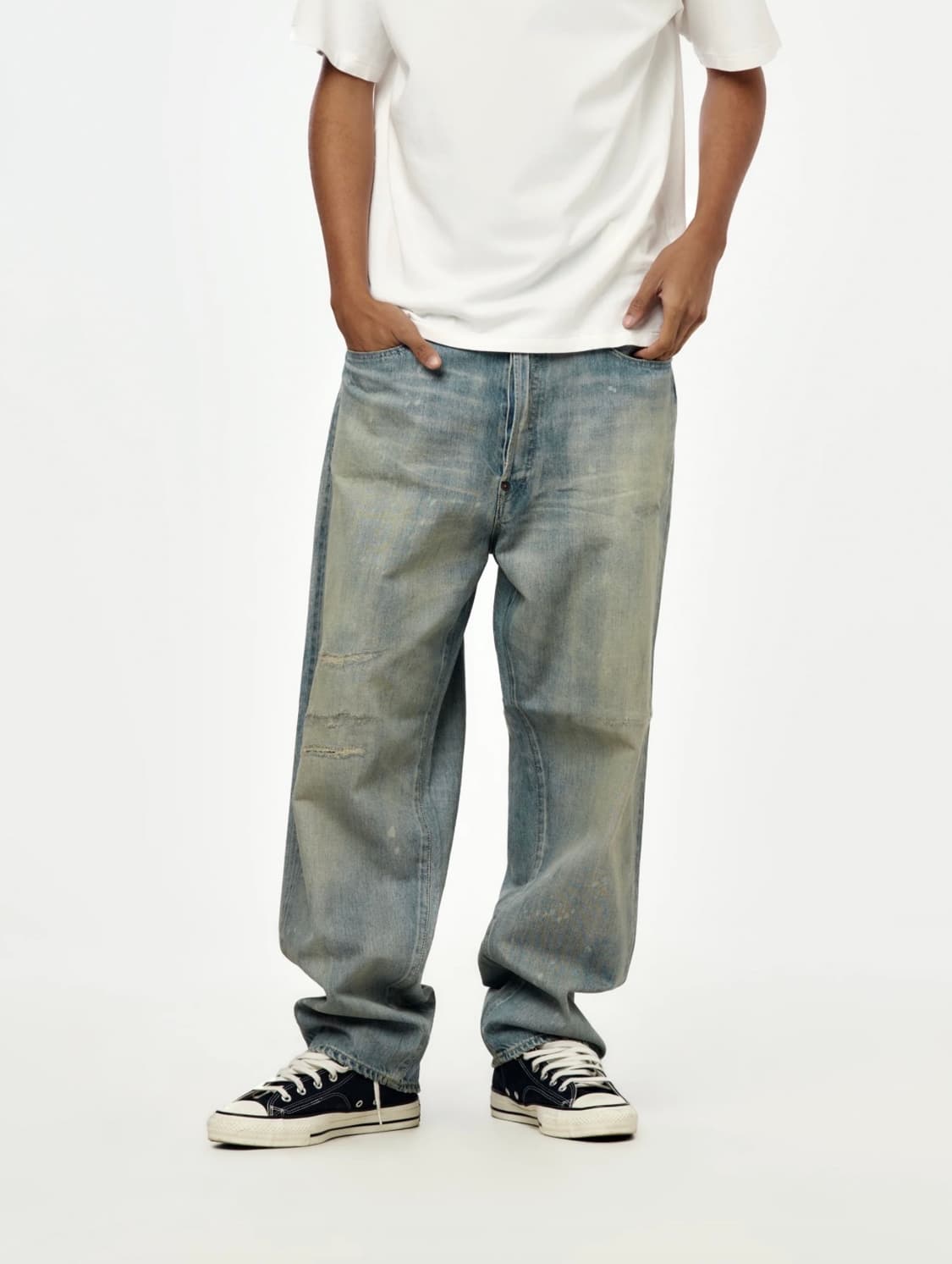 [38X32] A.Presse No.37 Washed Wide Denim 상품이미지1