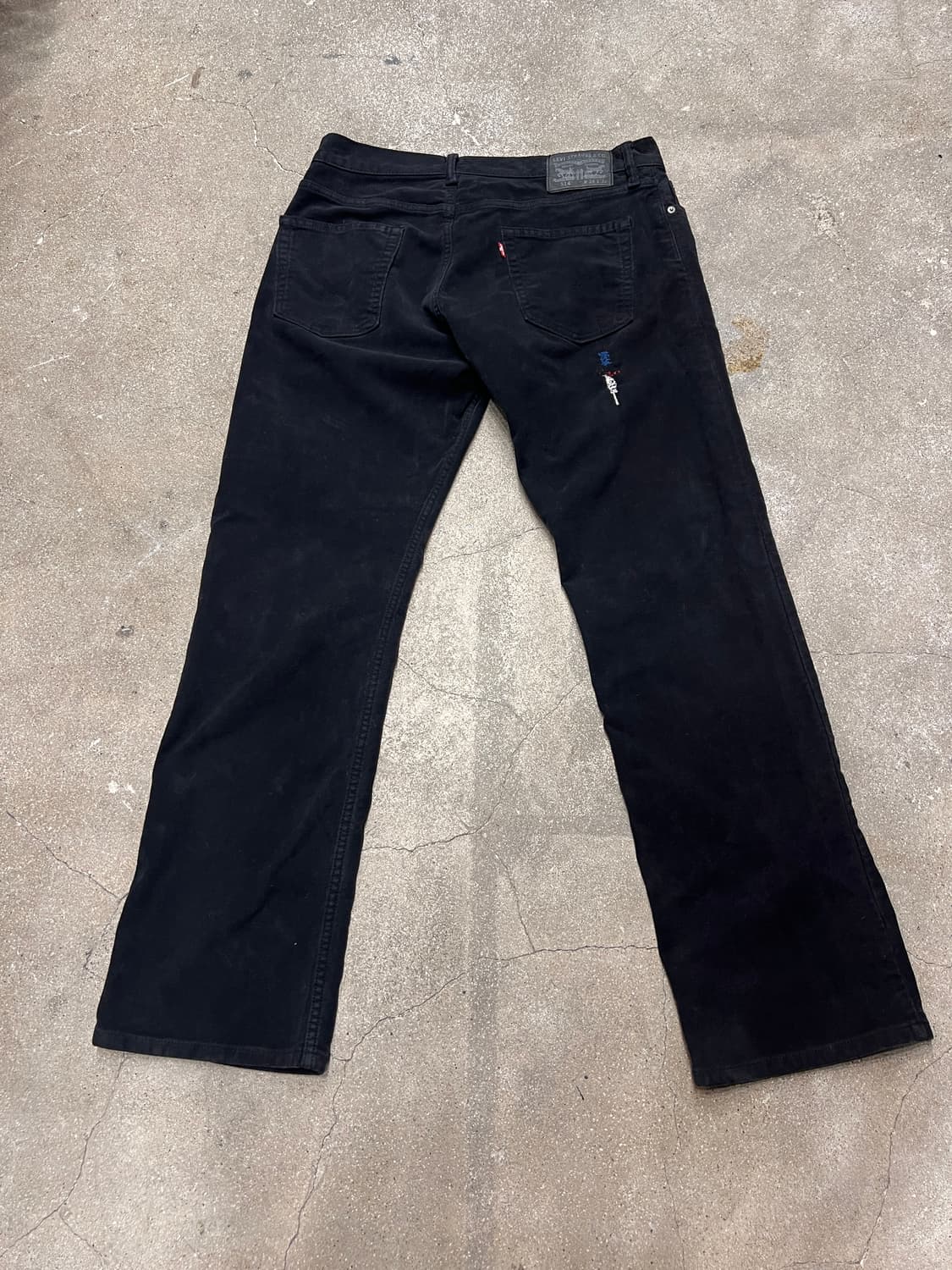 리바이스 514 블랙  자수 커스텀 기모 팬츠 상품이미지2