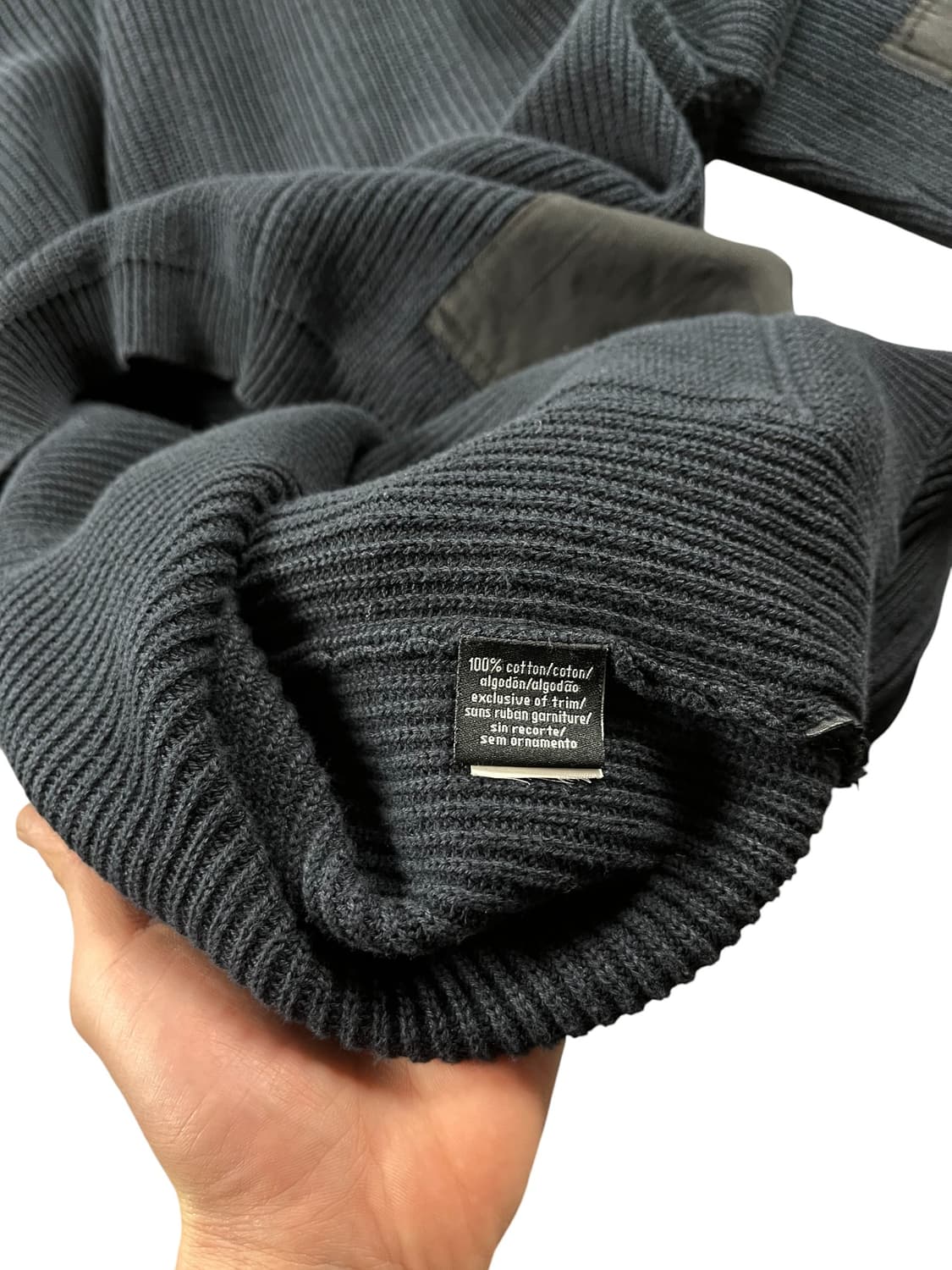 00s Calvin Klein Jeans 나일론 도킹 니트 집업 상품이미지6