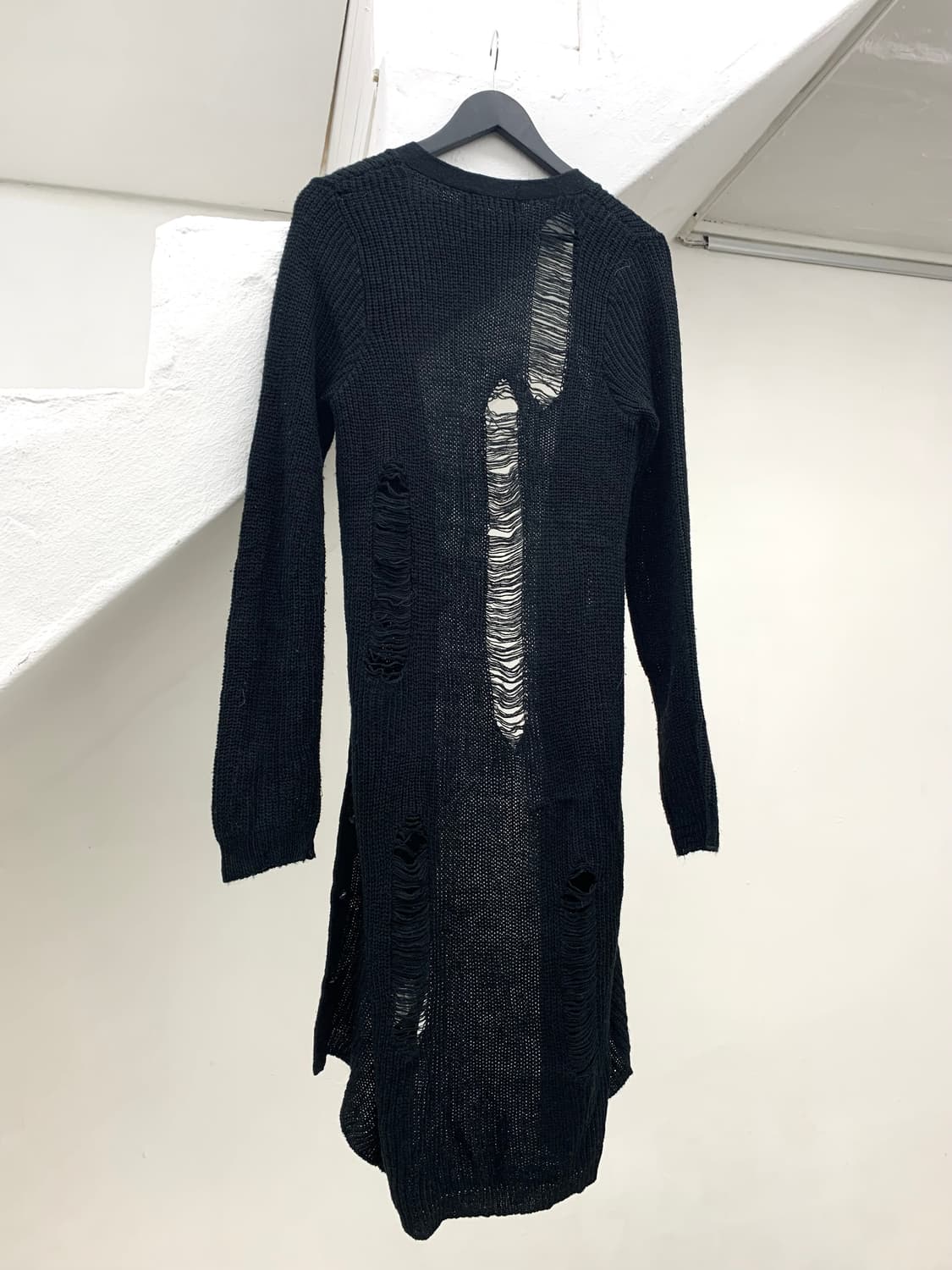 Dig deep distressed grunge long knit car 상품이미지8
