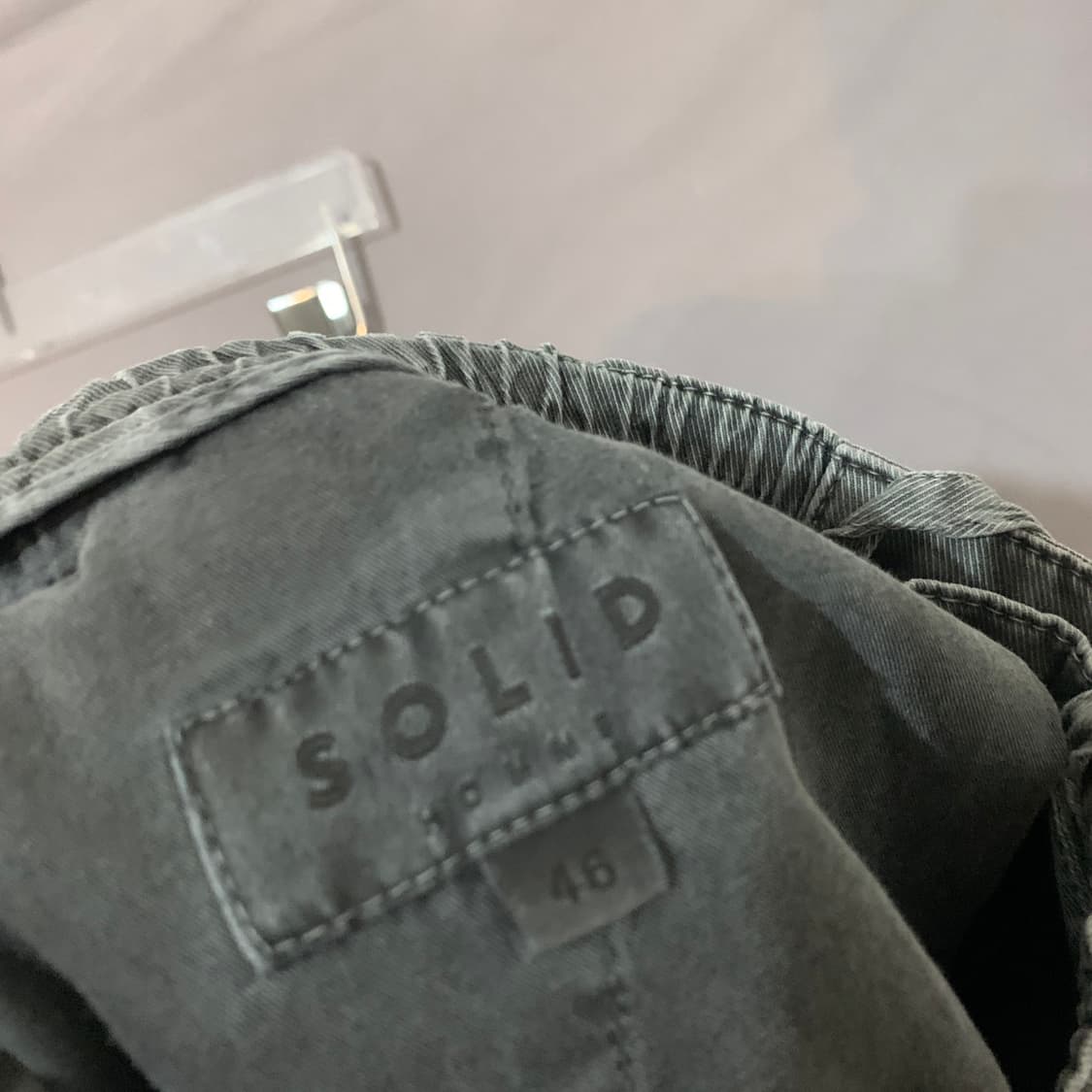 46 솔리드옴므 피그먼트 워싱 스판 밴딩 카고 조거팬츠 상품이미지5