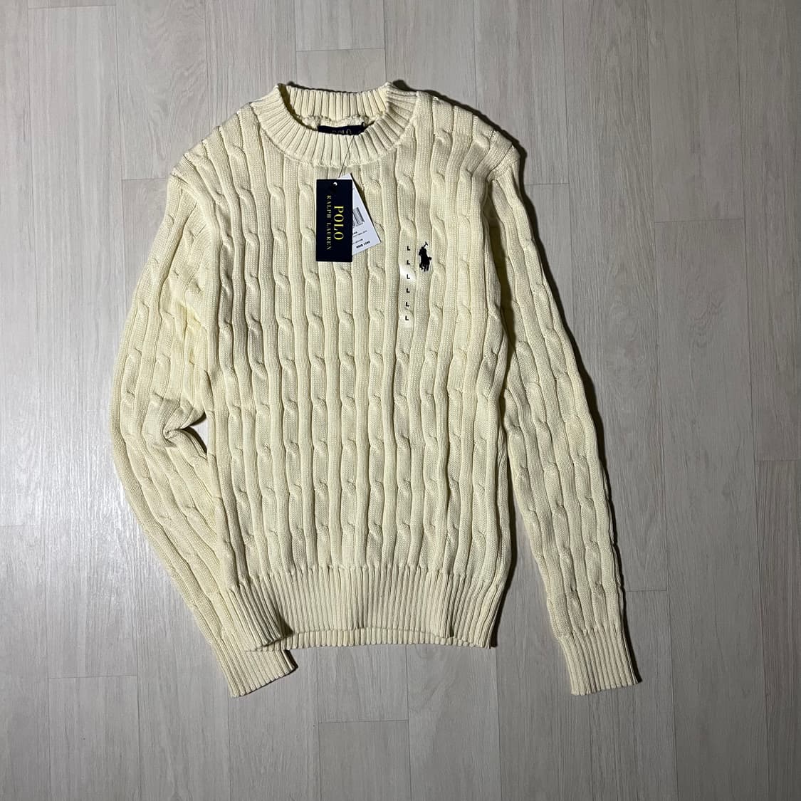 Polo . 폴로랄프로렌 옐로우 케이블니트 (새상품) 상품이미지2