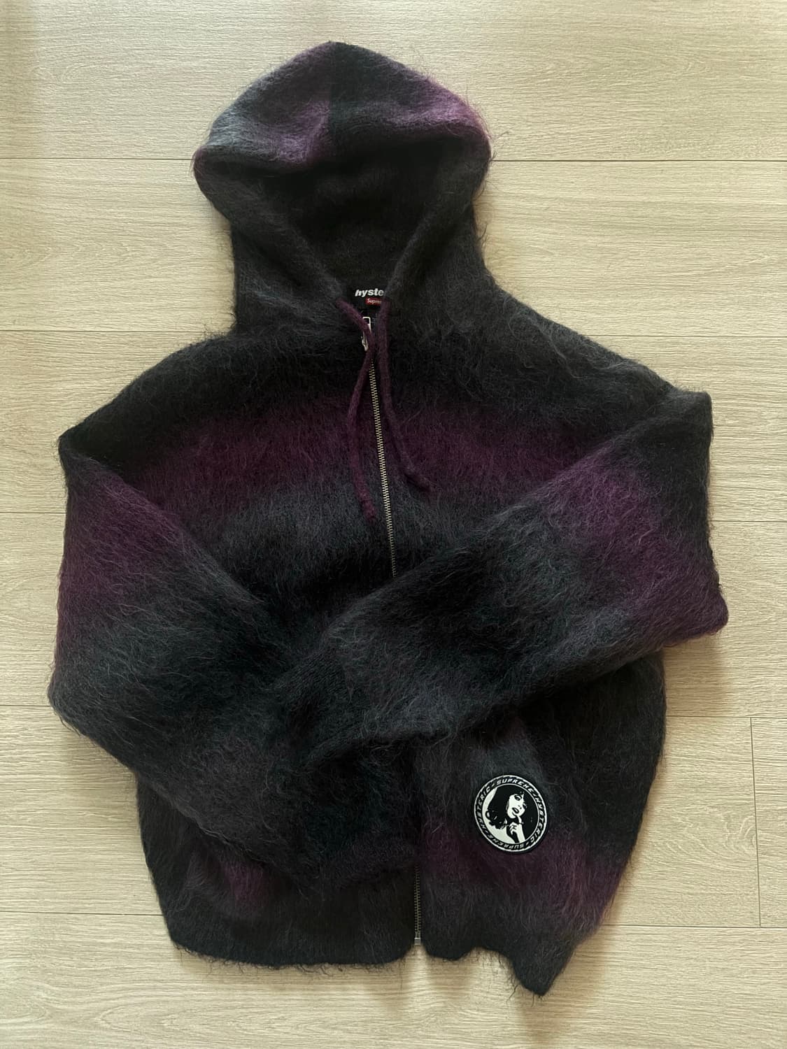 히스테릭 글래머X슈프림 모헤어 후드집업 상품이미지2