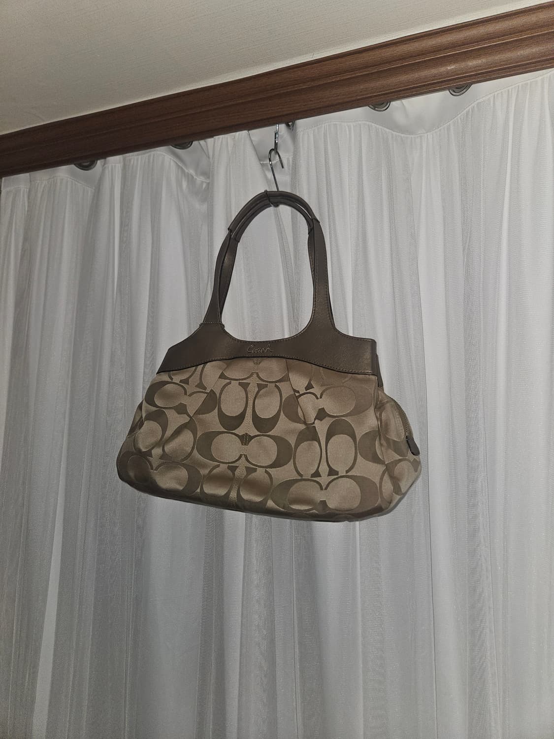 빈티지 오네갸루 실버베이지 코치백 상품이미지2