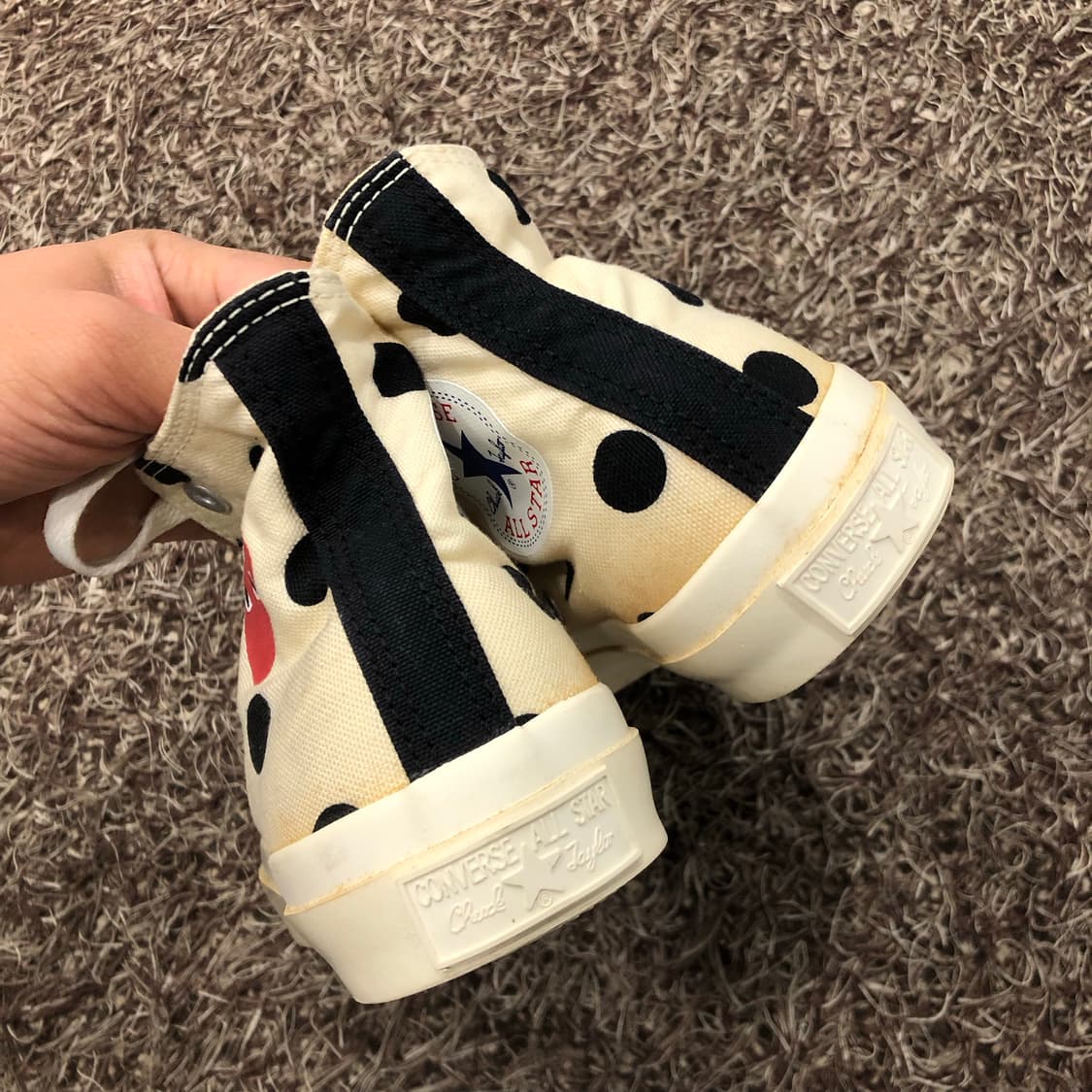 꼼데가르송 컨버스 도트 하이탑 스니커즈 상품이미지3