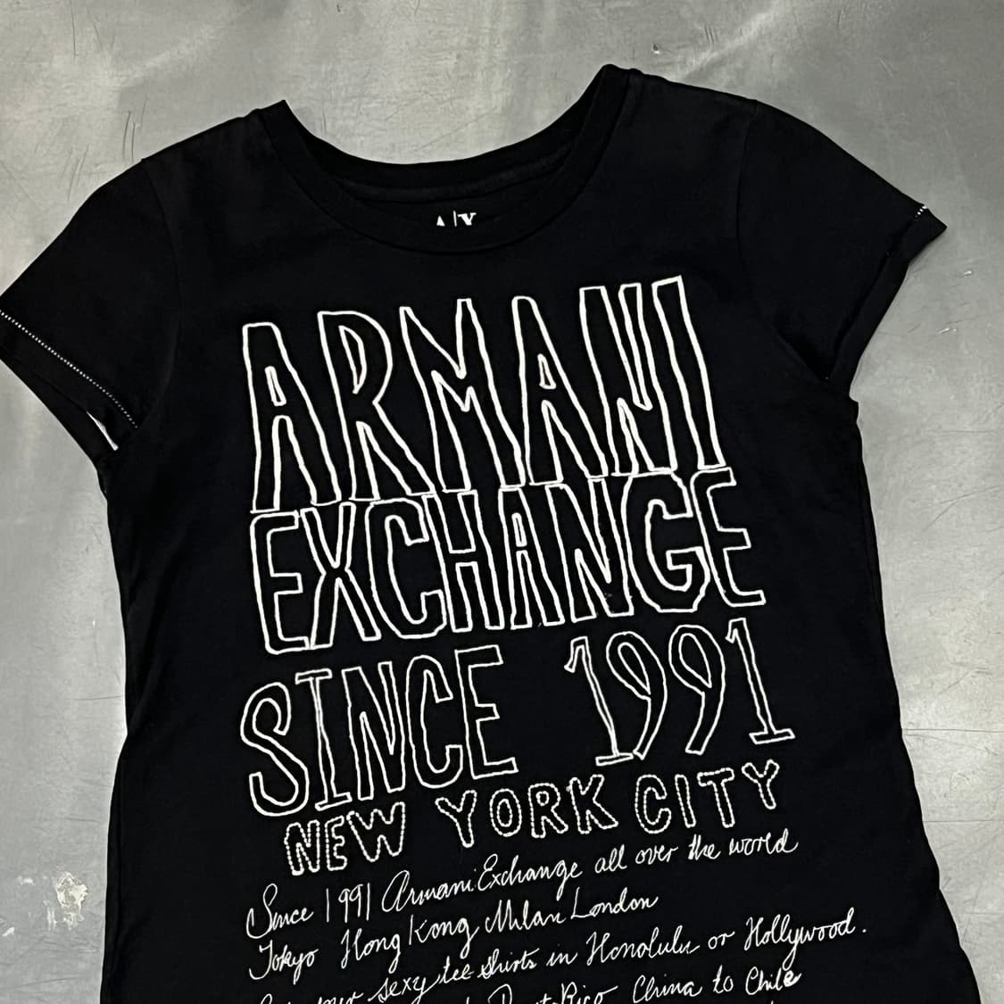  아르마니 익스체인지 레터링 반팔티 y15948 상품이미지3