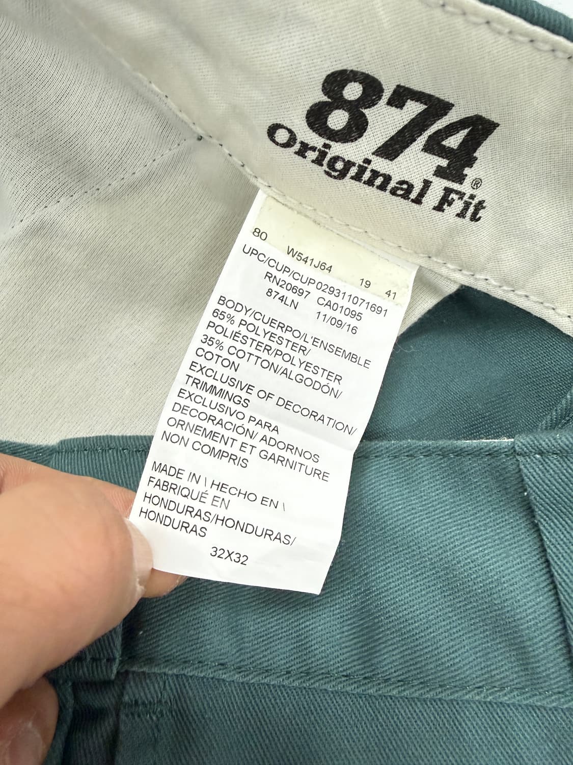 디키즈 874 링컨 그린 오리지널 핏 팬츠 상품이미지4