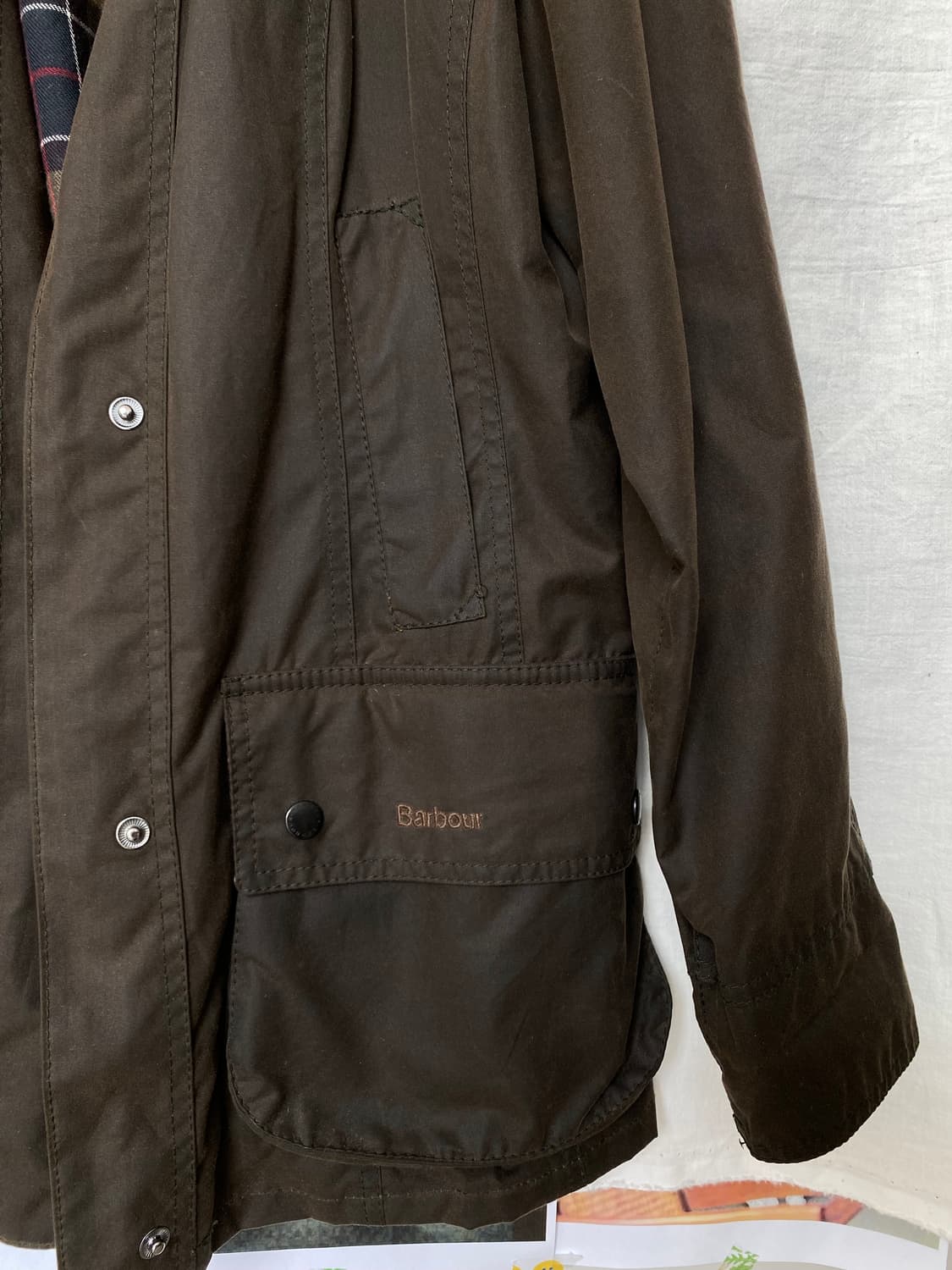 바버 왁스 재킷 올리브카키 상품이미지6