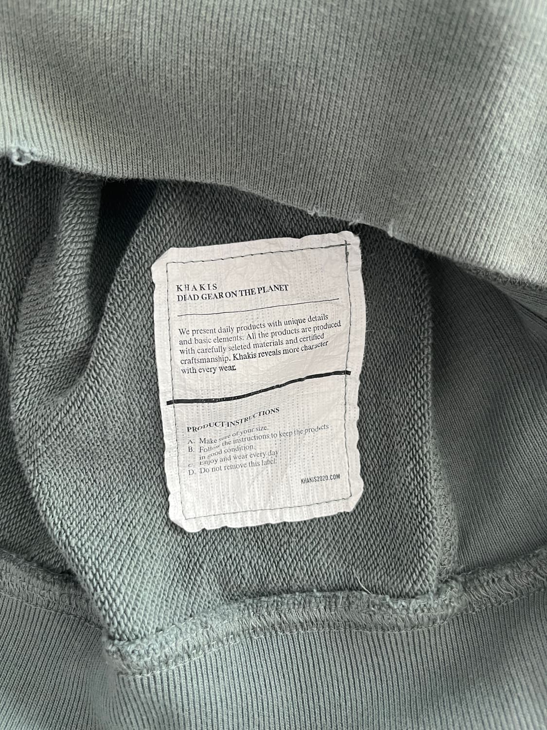 Khakis distressed stock hoodie grey 상품이미지4