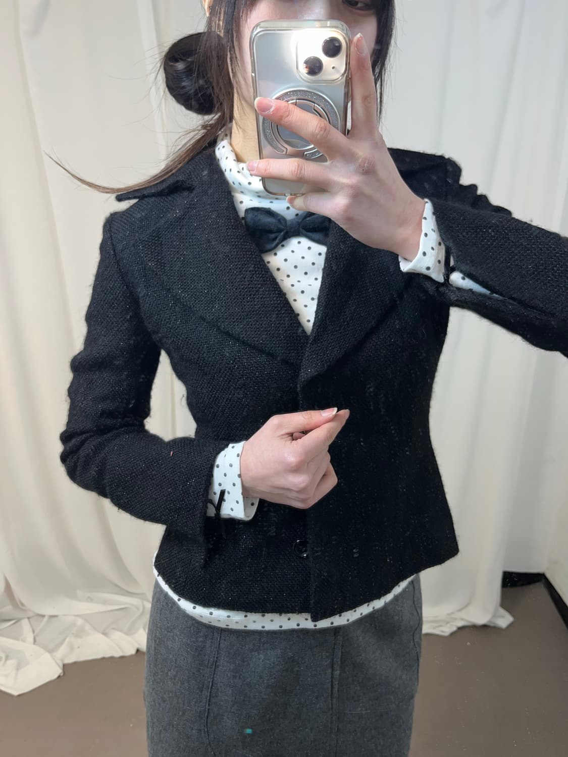 블랙 로맨틱 글리터 블레이져 상품이미지5